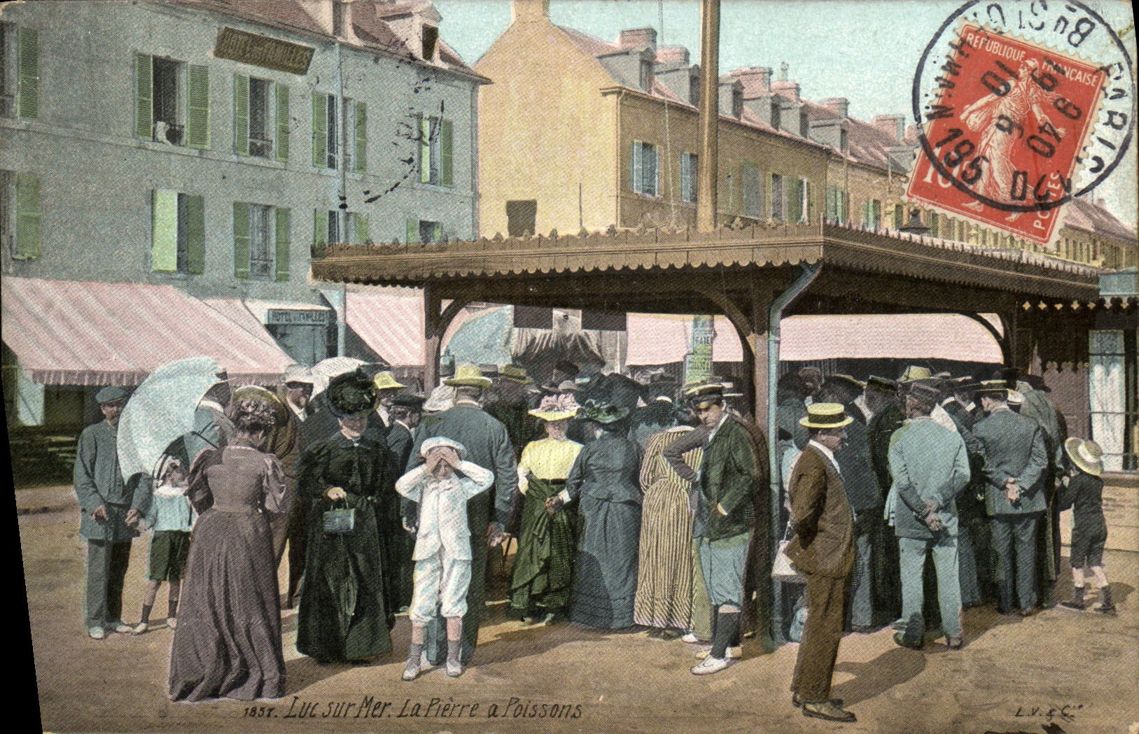 CPA Luc sur mer la pierre a poissons