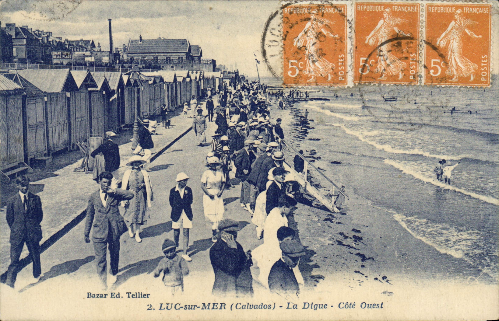 VINTAGE POSTCARD Luc on sea the dam West coast