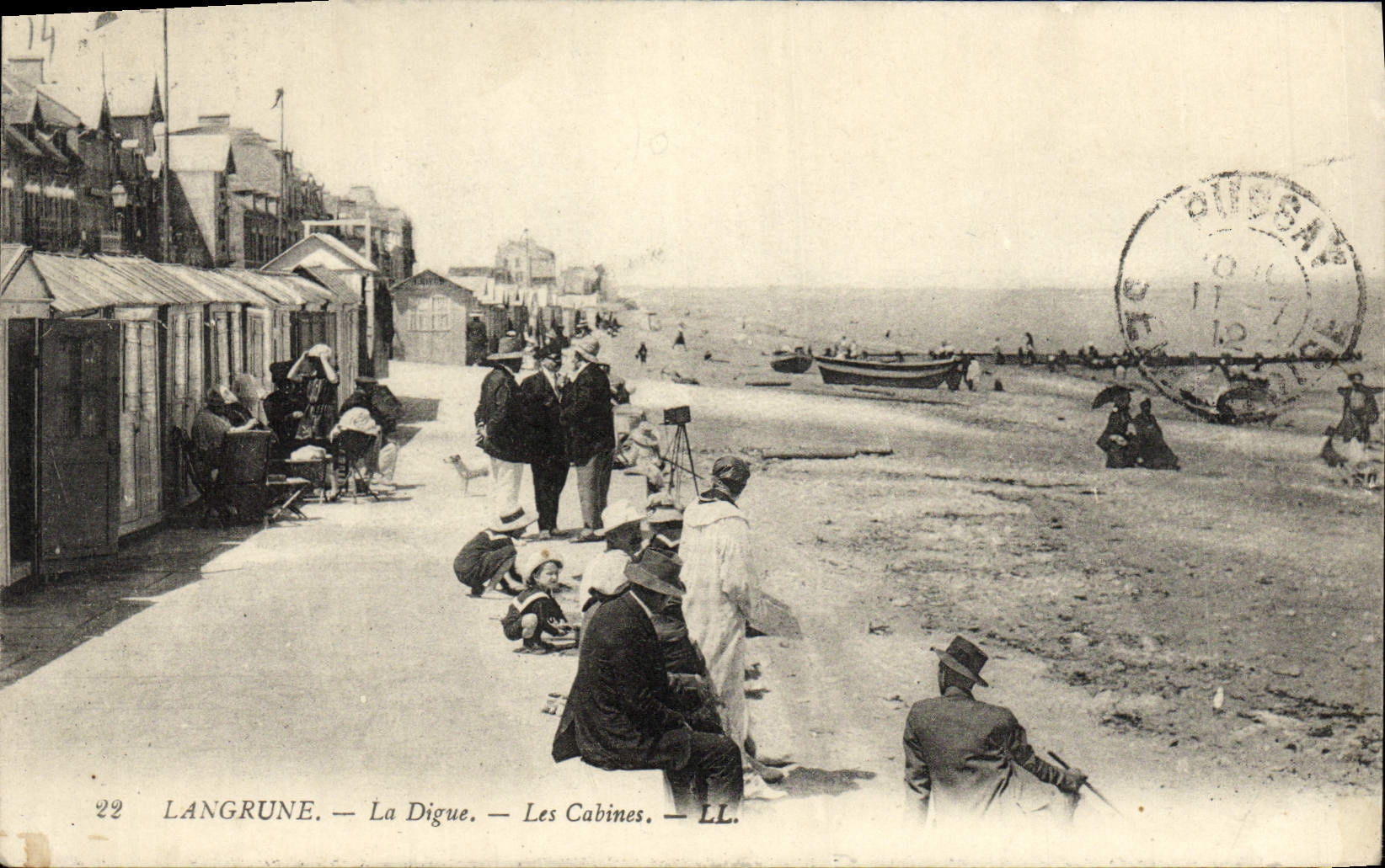 CPA Langrune la digue les cabines