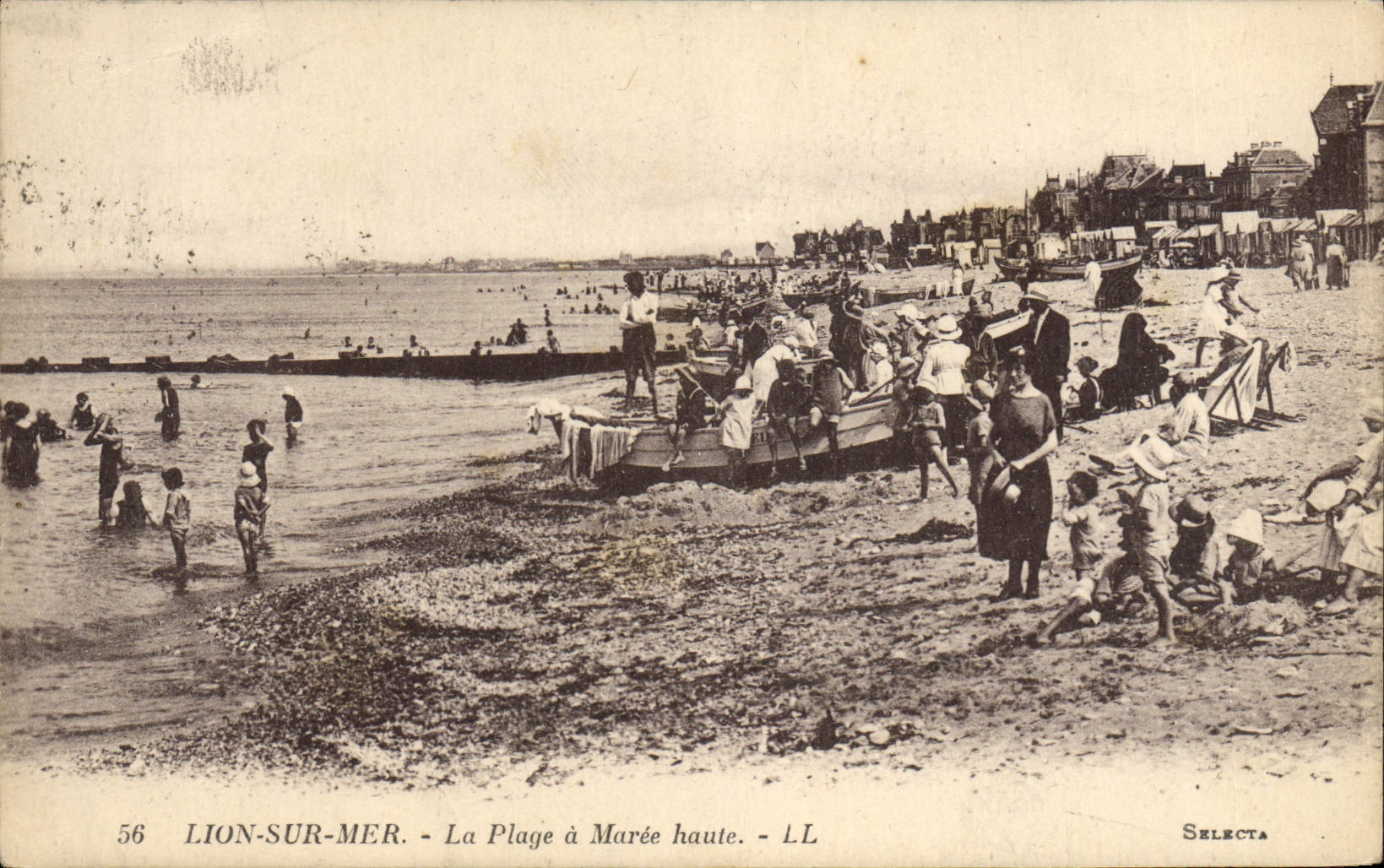 CPA Lion Sur Mer la plage a maree haute