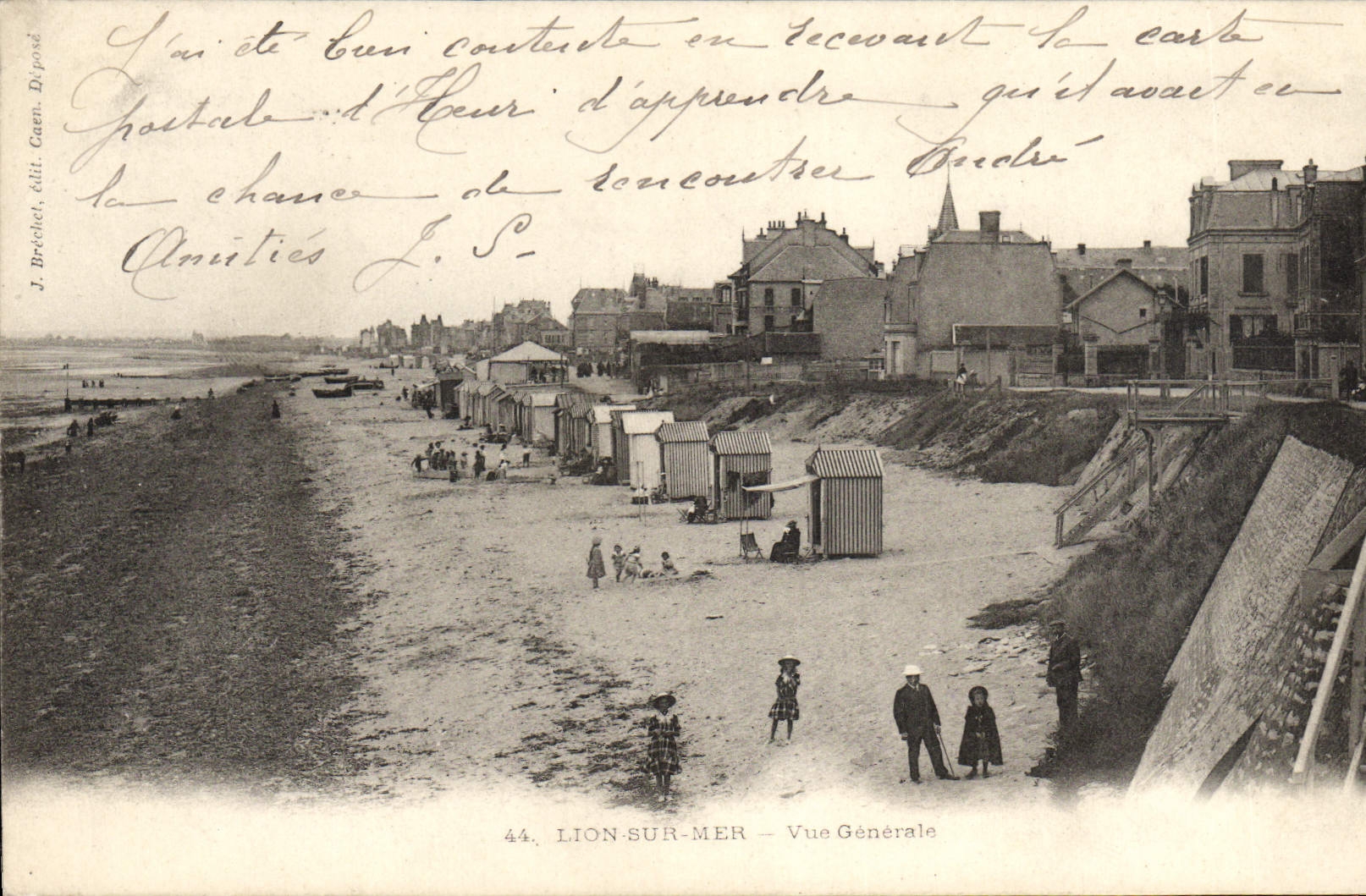 VINTAGE POSTCARD Lion on sea View