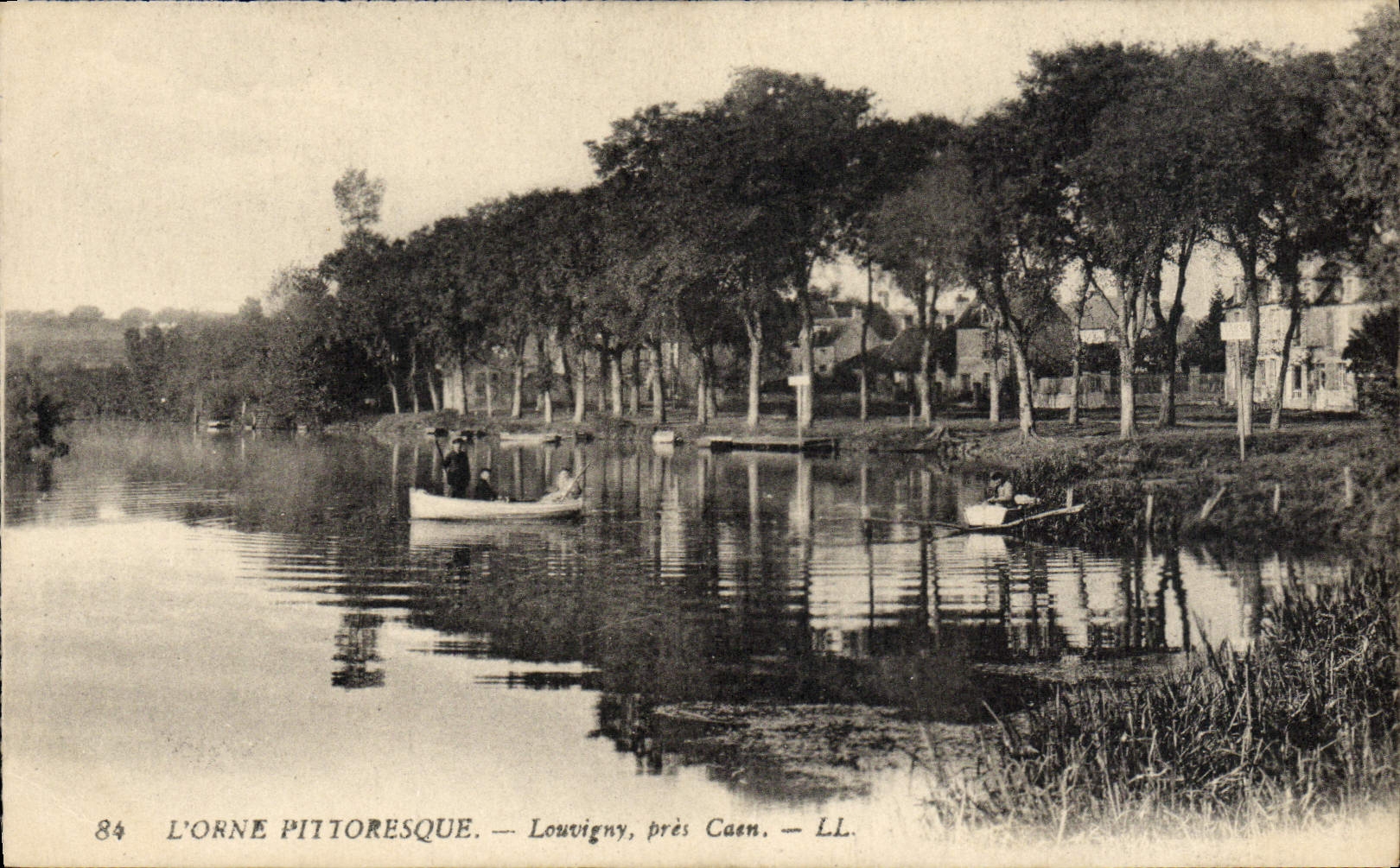 VINTAGE POSTCARD the picturesque flowering ash Louvigny close Caen