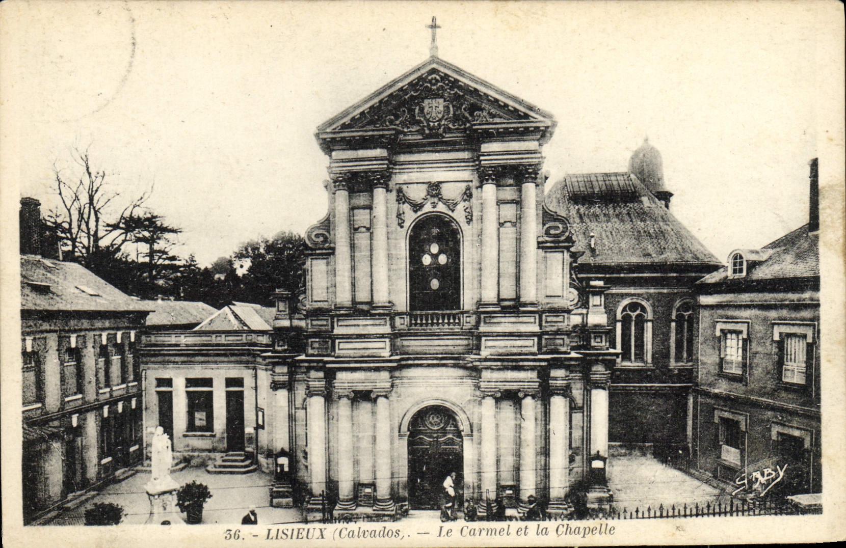 POSTAL Lisieux de la VENDIMIA el carmel y la cámara acorazada