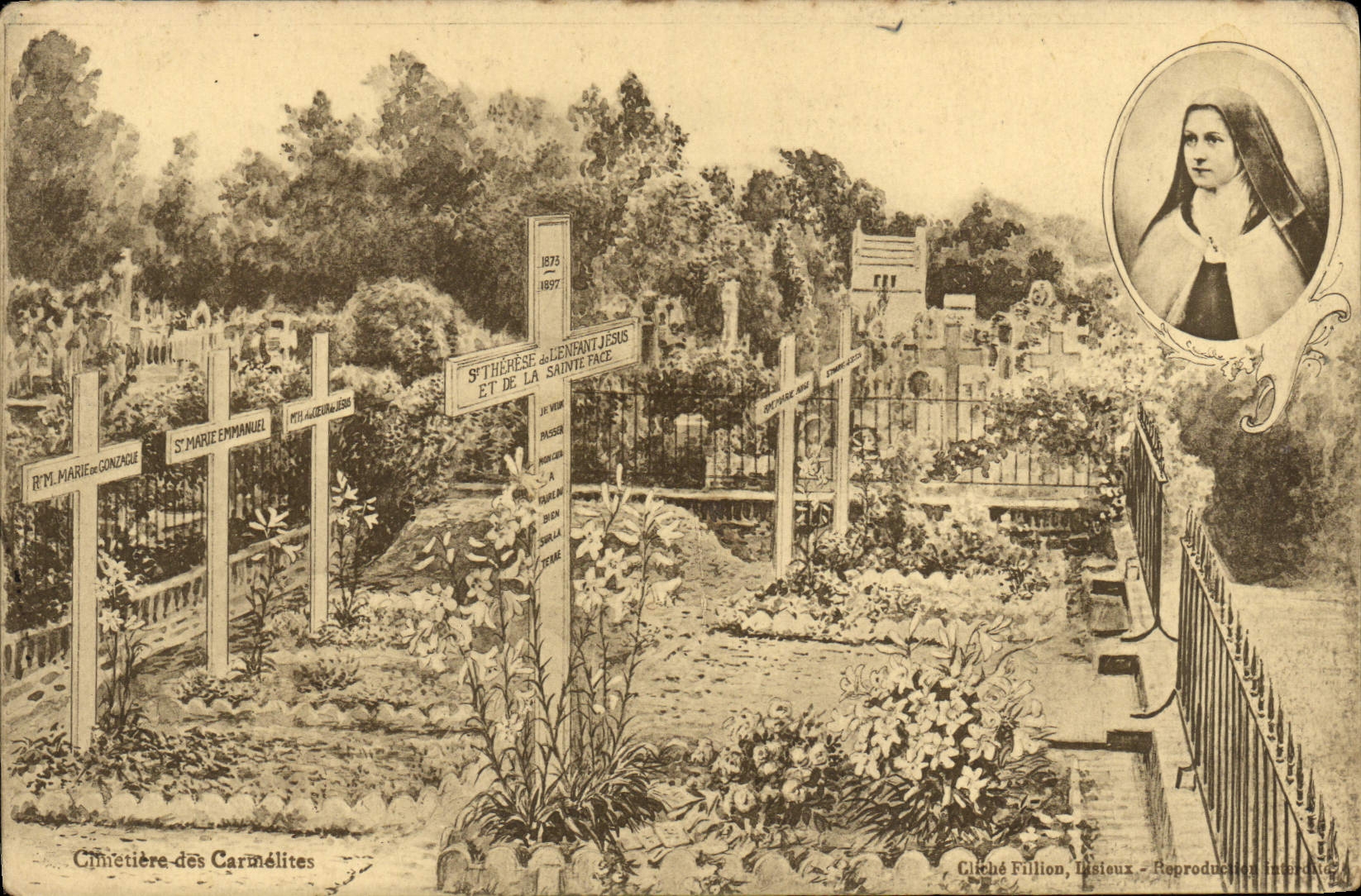 CPA Lisieux Cimetiere Therese de l'Enfant Jesus