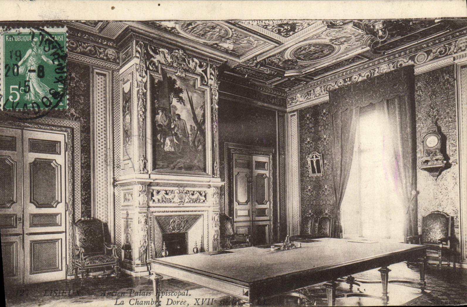 CPA Lisieux Ancien palais episcopal La chambre doree