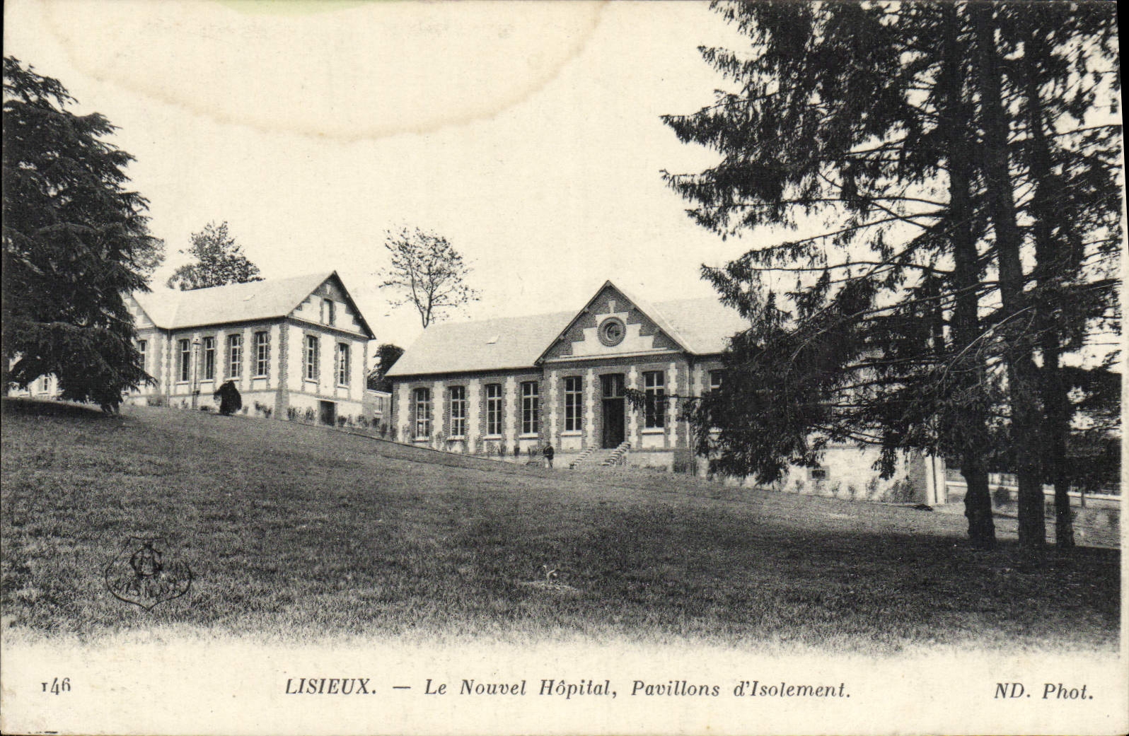 POSTAL Lisieux de la VENDIMIA las nuevas casas del hospital del aislamiento