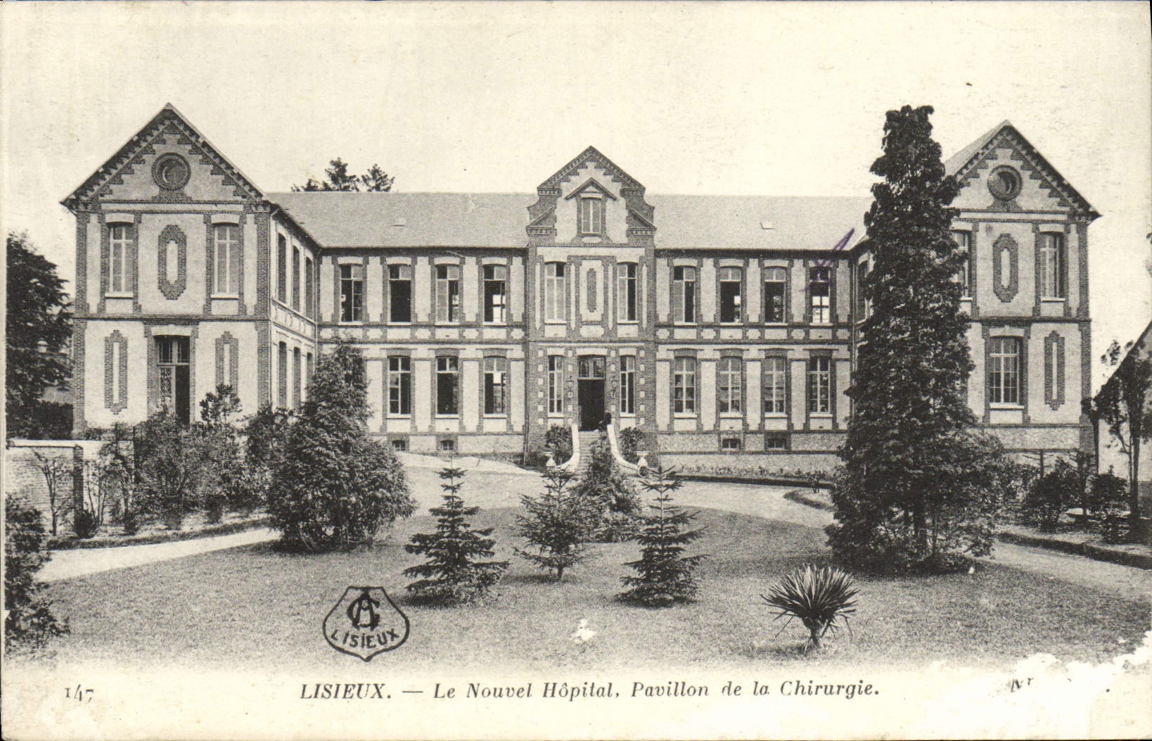 POSTAL Lisieux de la VENDIMIA la nueva casa del hospital de la cirugía