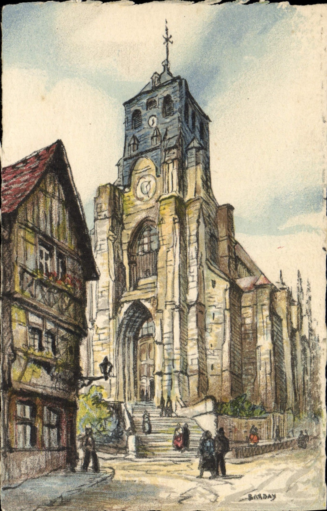 CPA Lisieux L'Eglise saint jacques