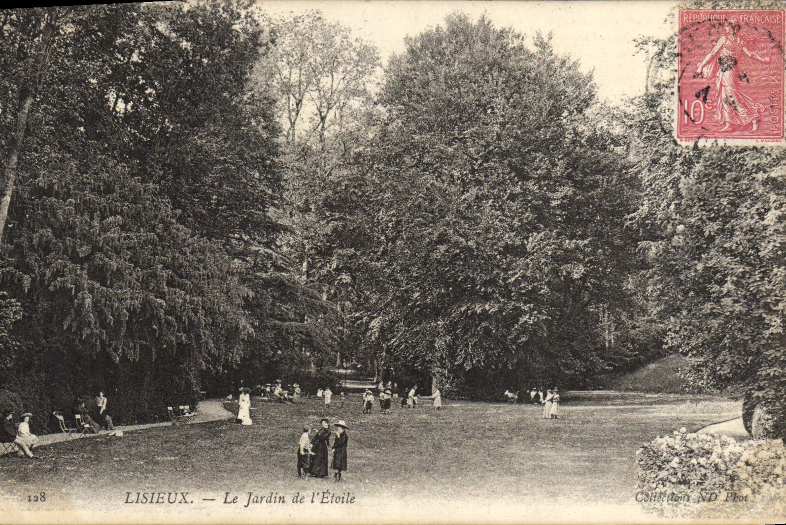 POSTAL Lisieux de la VENDIMIA el jardín de Etoile