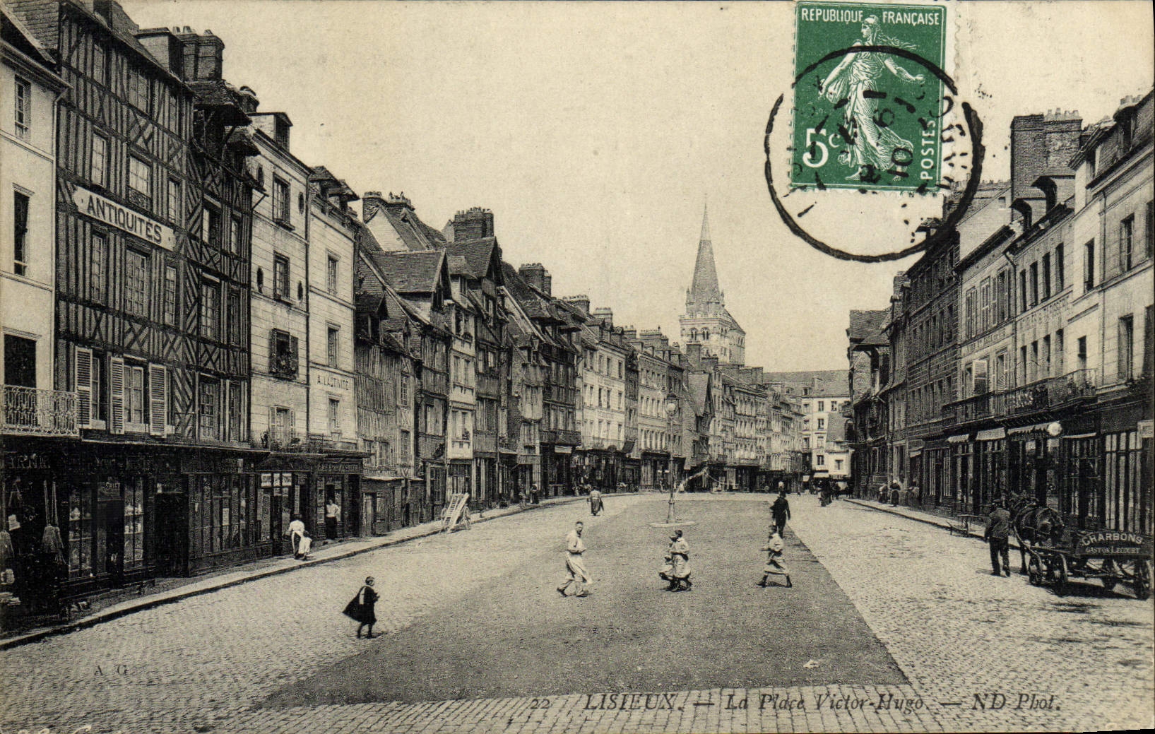 POSTAL Lisieux de la VENDIMIA el lugar del vencedor