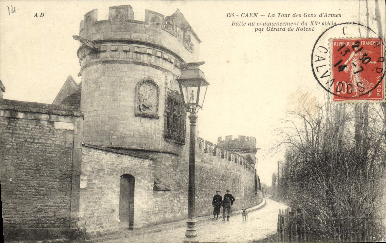 CPA Caen La Tour des Gens d'Armes 