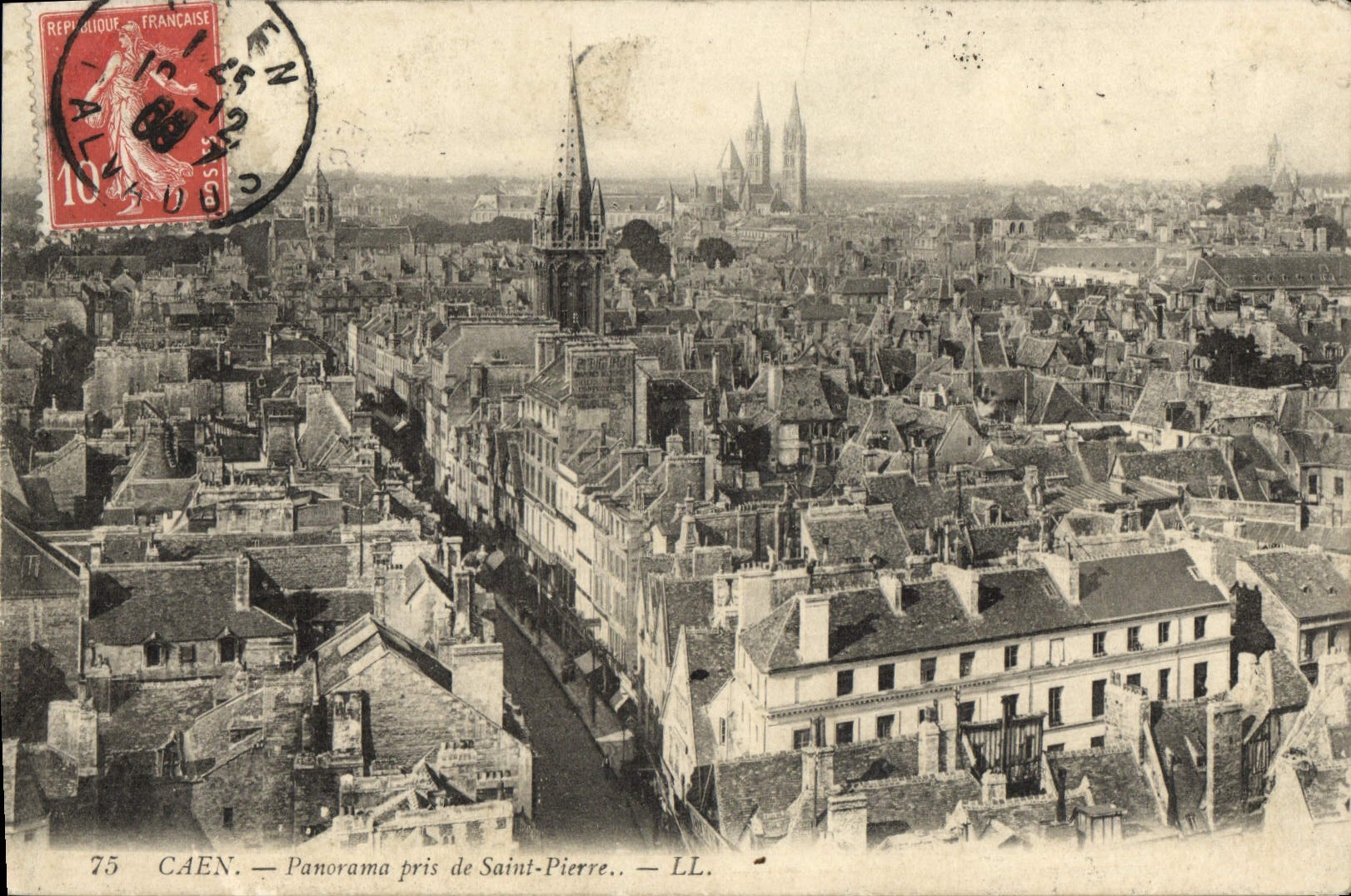 CPA Caen Panorama pris de Saint Pierre 