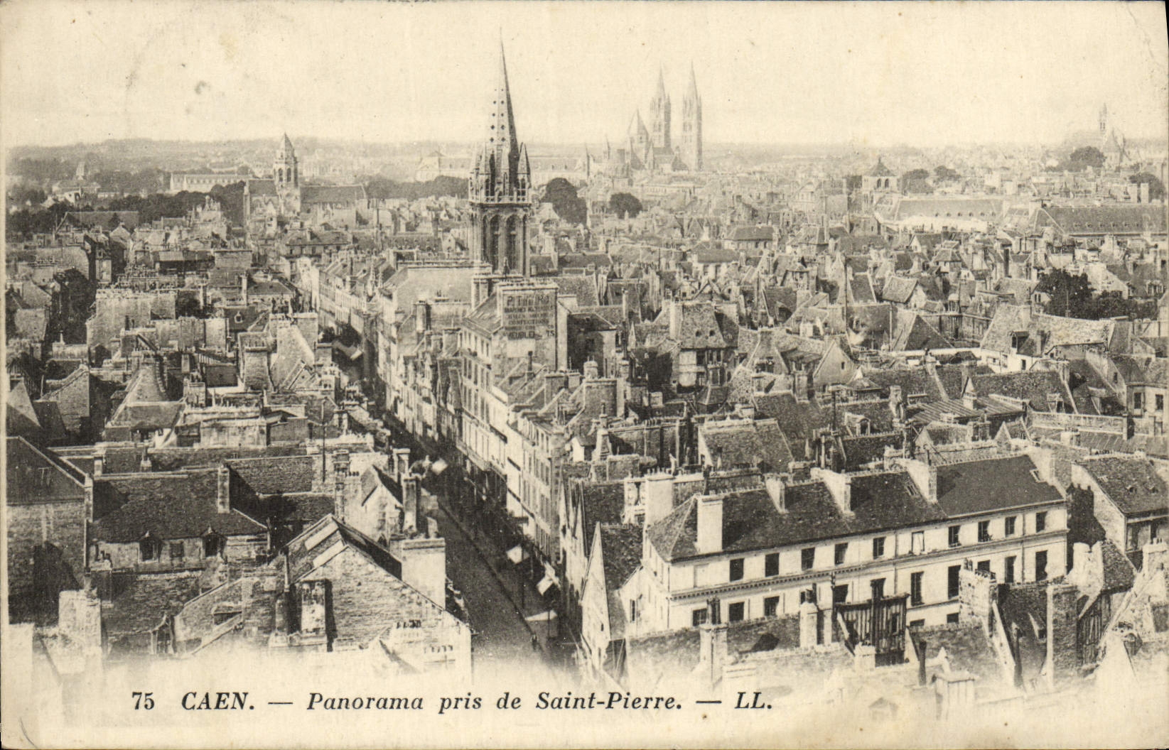 CPA Caen Panorama pris de Saint Pierre 