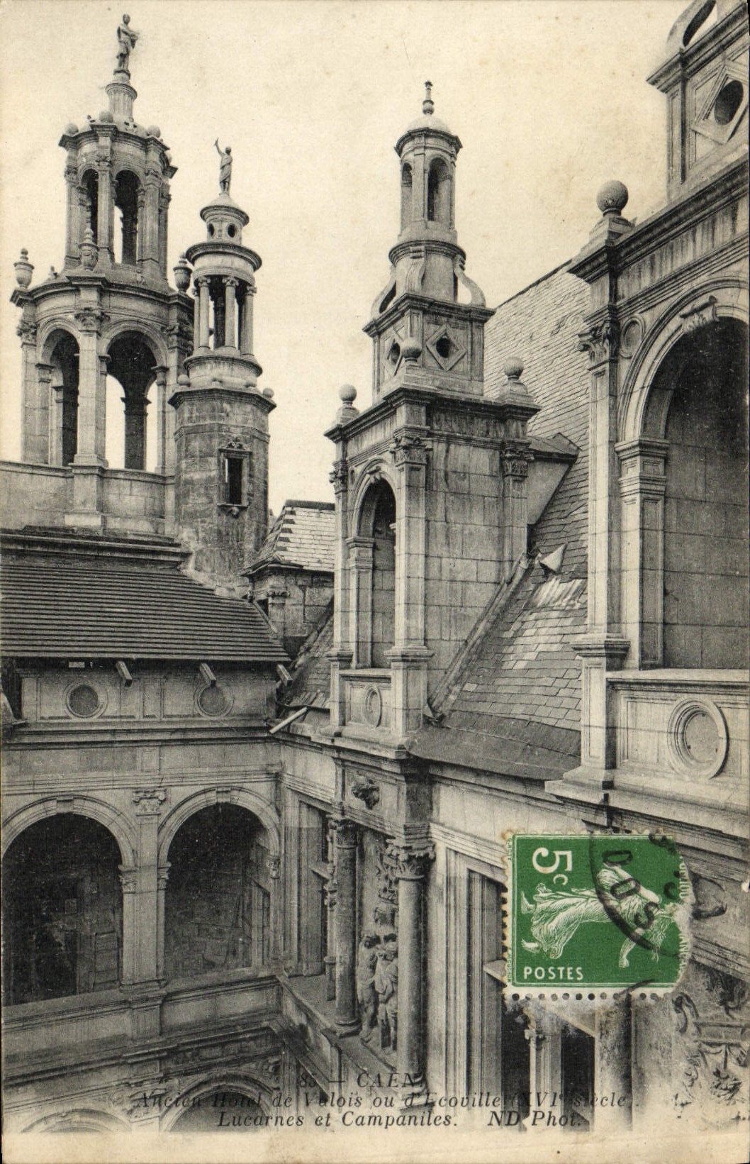 CPA Caen Ancien Hotel de Valois Lucarnes et Campaniles