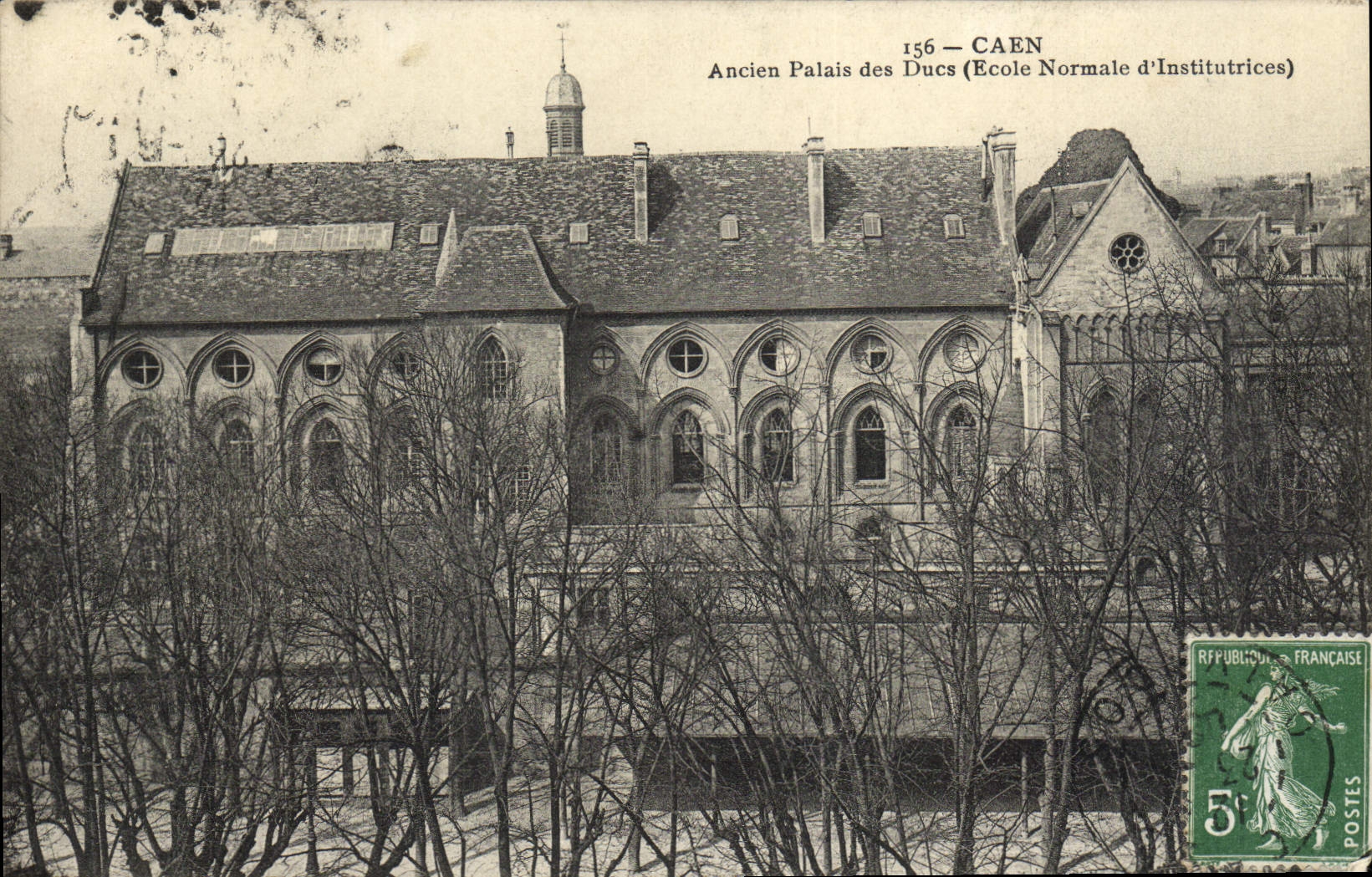 VINTAGE POSTCARD Old Caen of the Dukes Teacher training school teachers