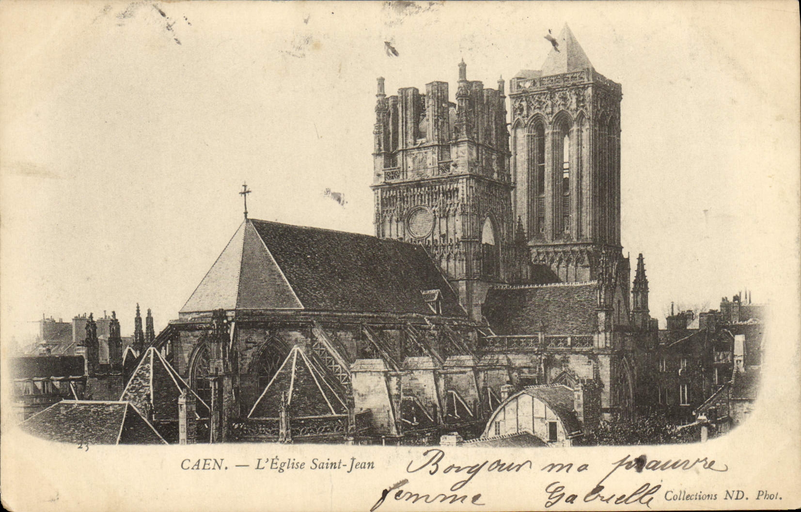 CPA Caen L'Eglise Saint Jean 