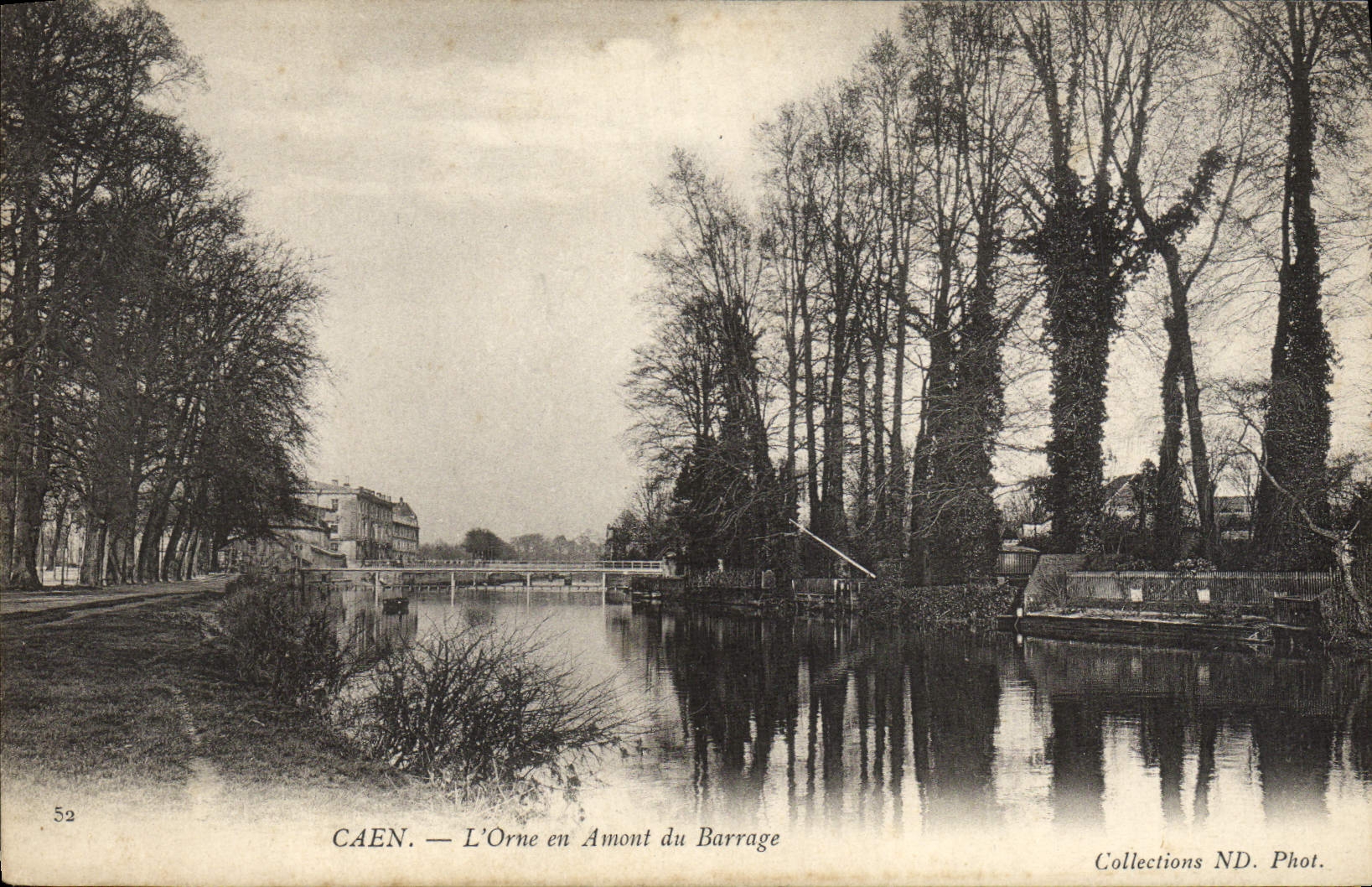 CPA Caen L'Orne en amont du Barrage 