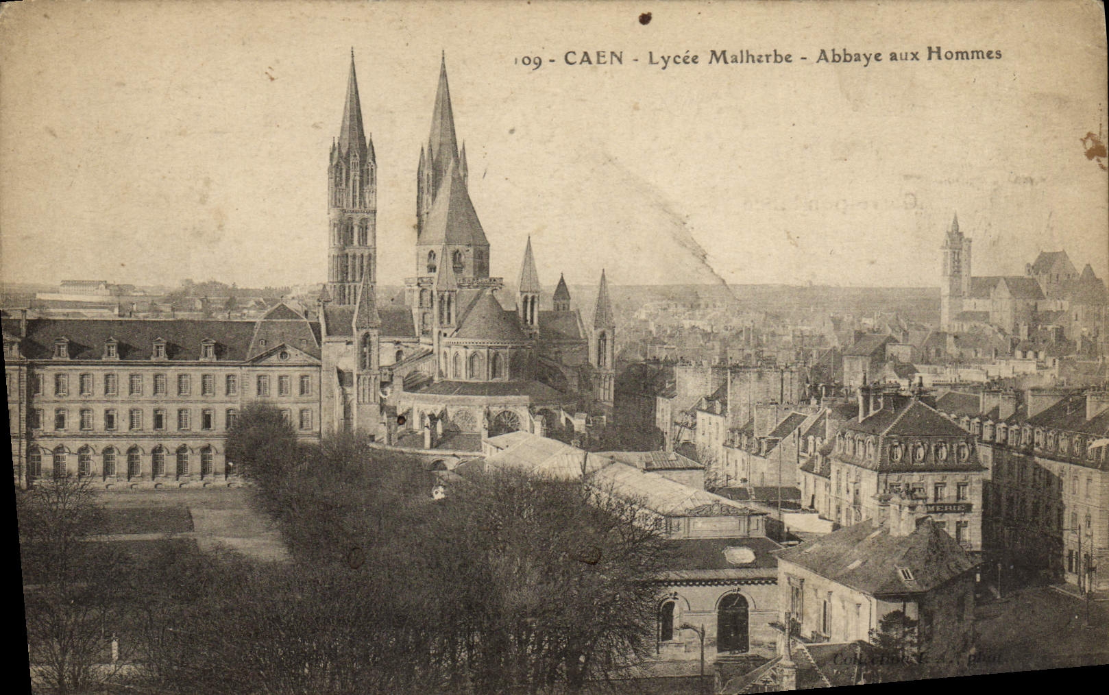 CPA Caen Lycee Malherbe Abbaye aux Hommes 