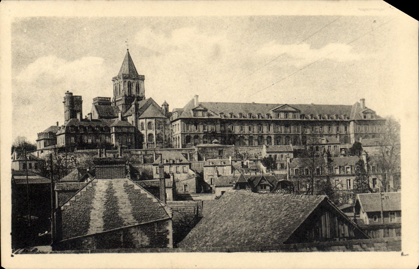 VINTAGE POSTCARD Caen Old Abbey with the Ladies Together