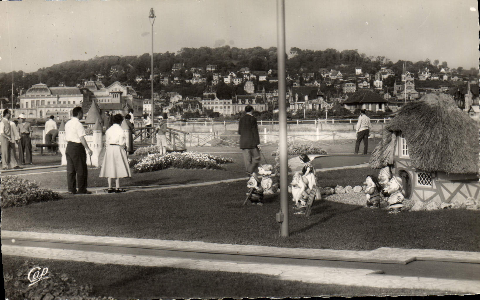 MODERN CARD Deauville the flowered beach the miniature golf