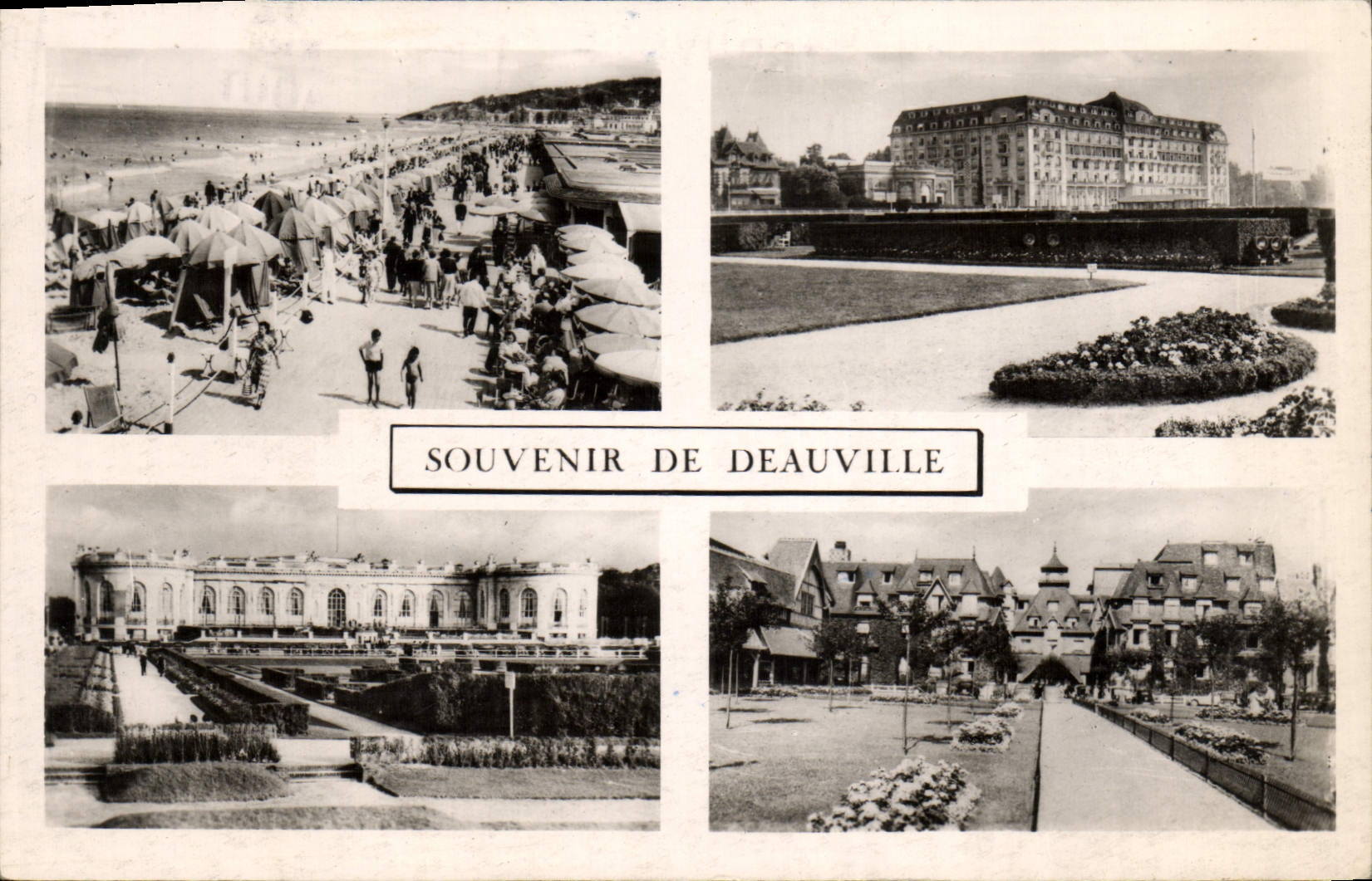 VINTAGE POSTCARD To remember of Deauville