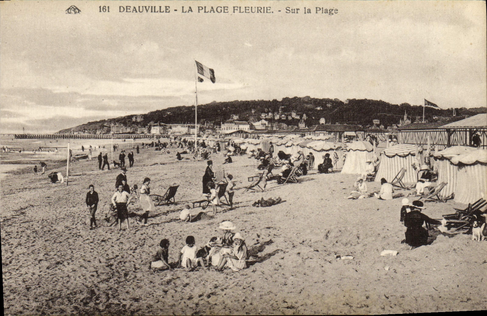 CPA Deauville La plage fleurie sur la plage