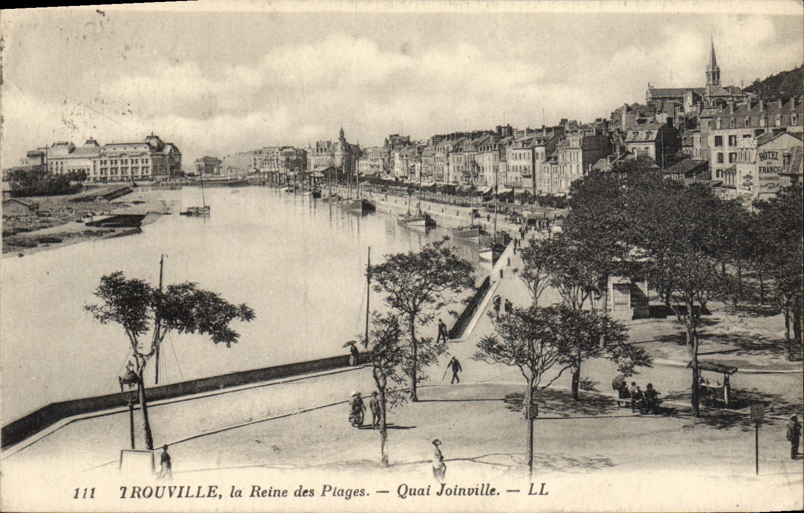Reina de Trouville de la POSTAL de la VENDIMIA de las playas Joinville Quay