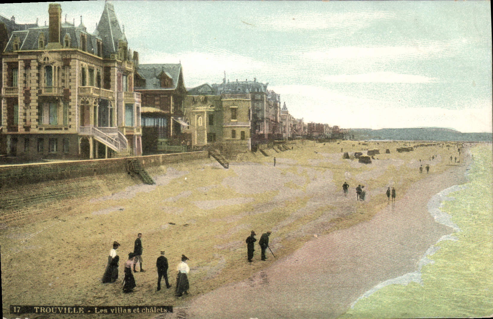 POSTAL Trouville de la VENDIMIA en los chalets del mar y las cabañas del país