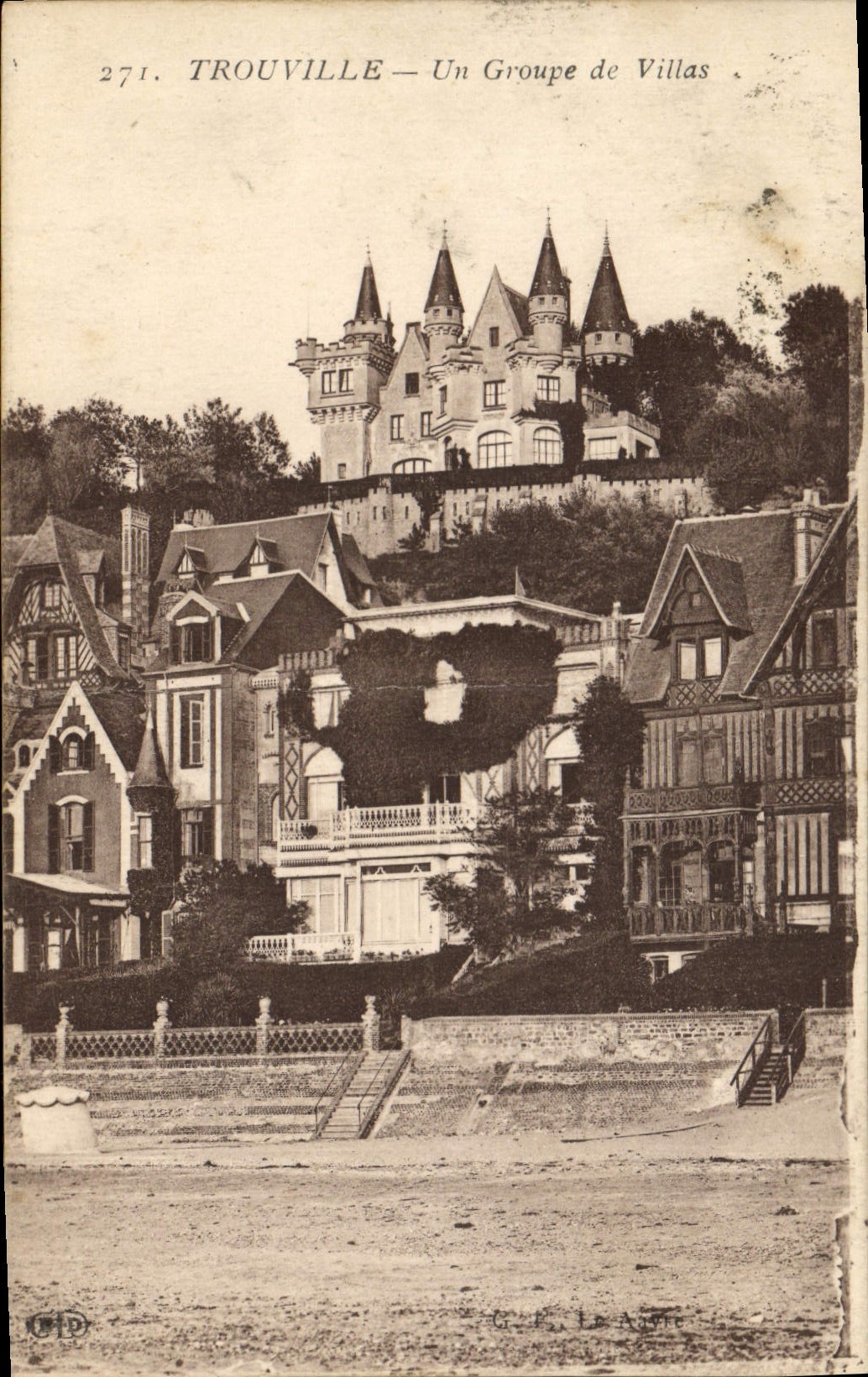CPA Trouville Un Groupe de Villas