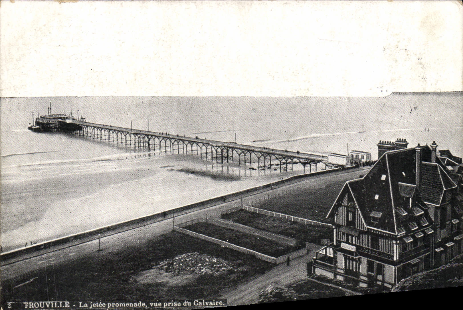 POSTAL Trouville de la VENDIMIA la caminata del embarcadero vista del martirio