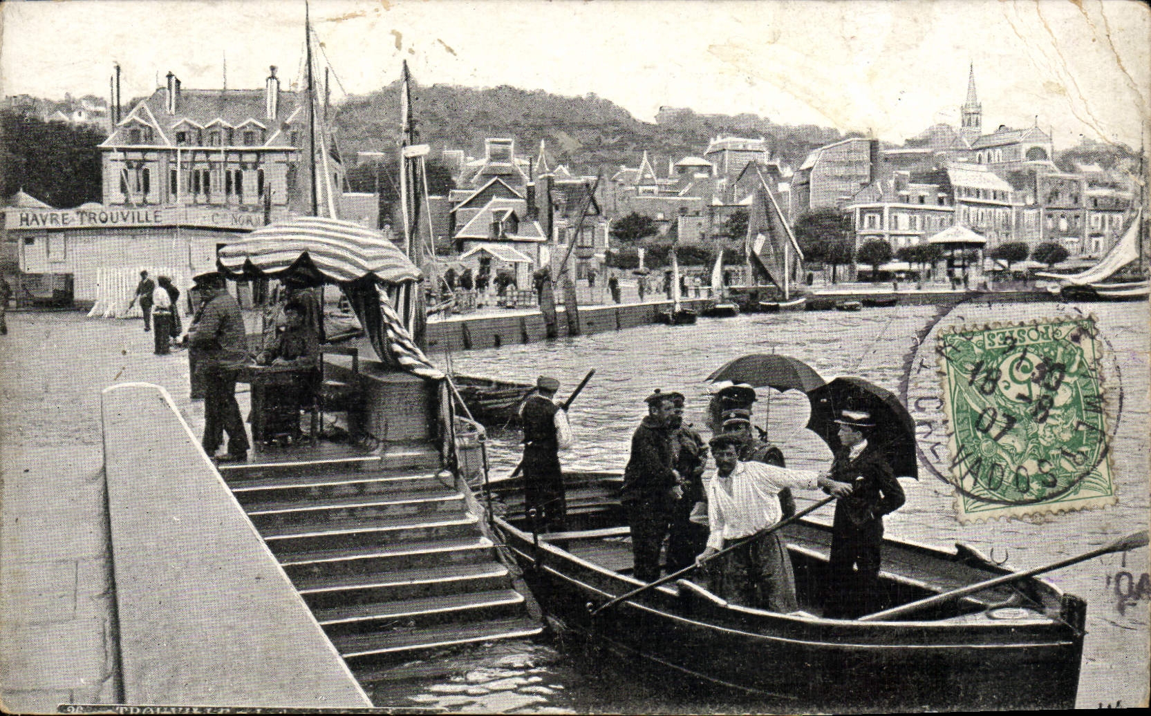 POSTAL Trouville de la VENDIMIA la cuba