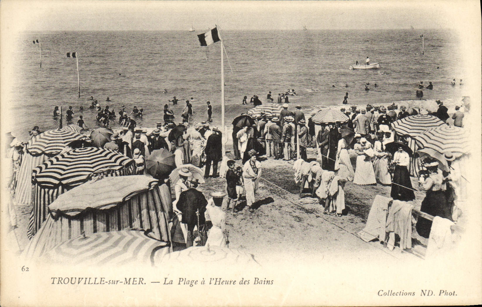 CPA Trouville La Plage L'Heure du Bain