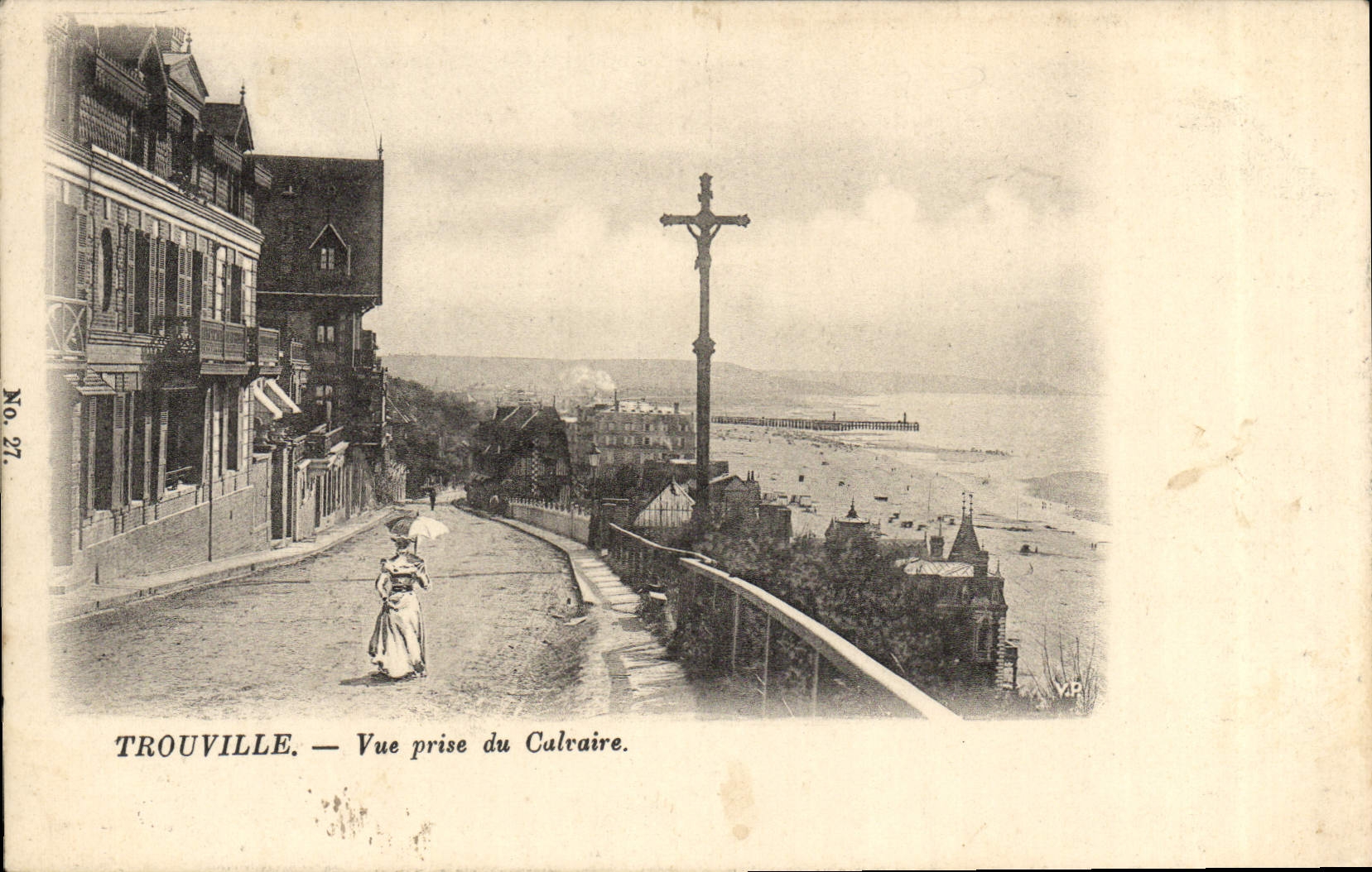 POSTAL Trouville de la VENDIMIA vista del martirio