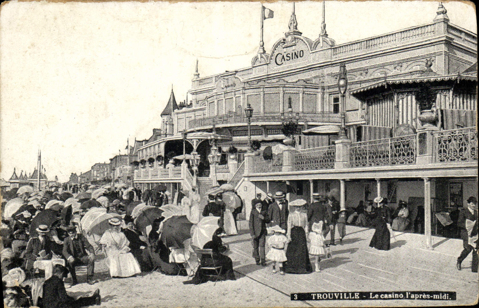 POSTAL Trouville de la VENDIMIA el casino después del mediodía