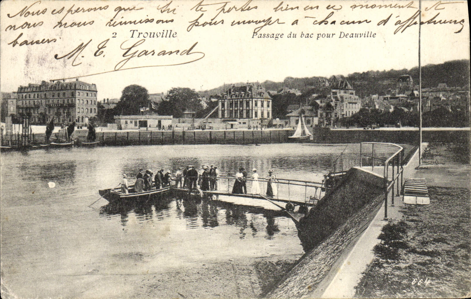 Paso de Trouville de la POSTAL de la VENDIMIA de la cuba para Deauville