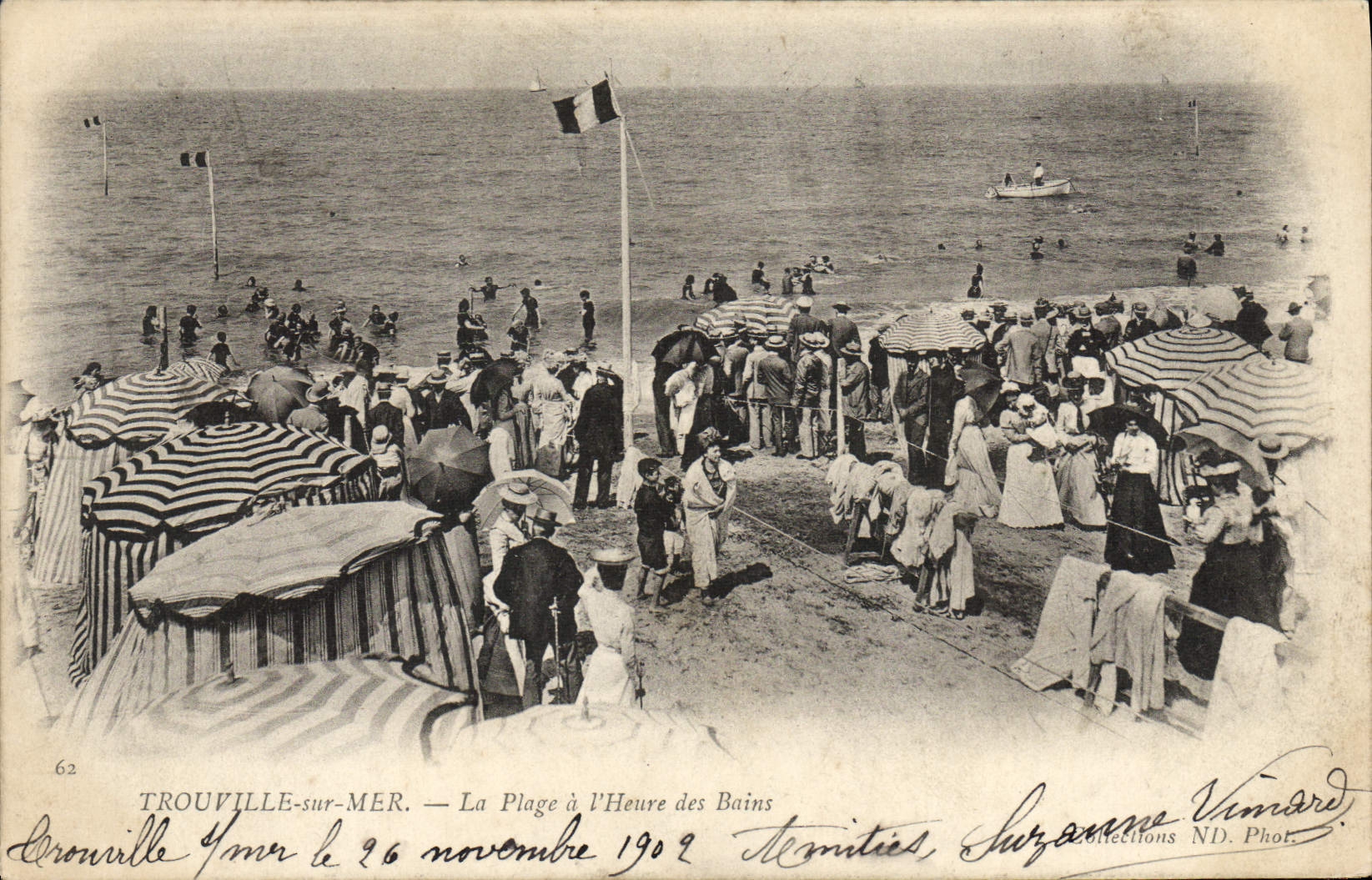 CPA Trouville La Plage a L'Heure des Bains
