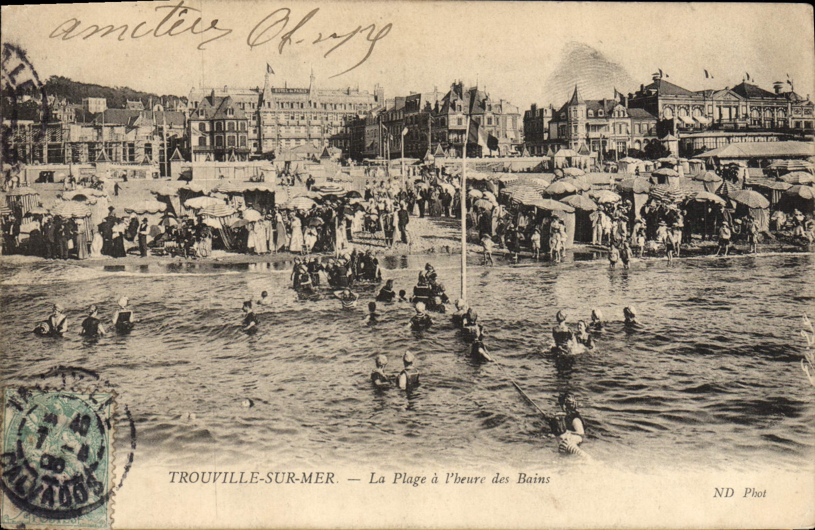 CPA Trouville La Plage a L'Heure des Bains