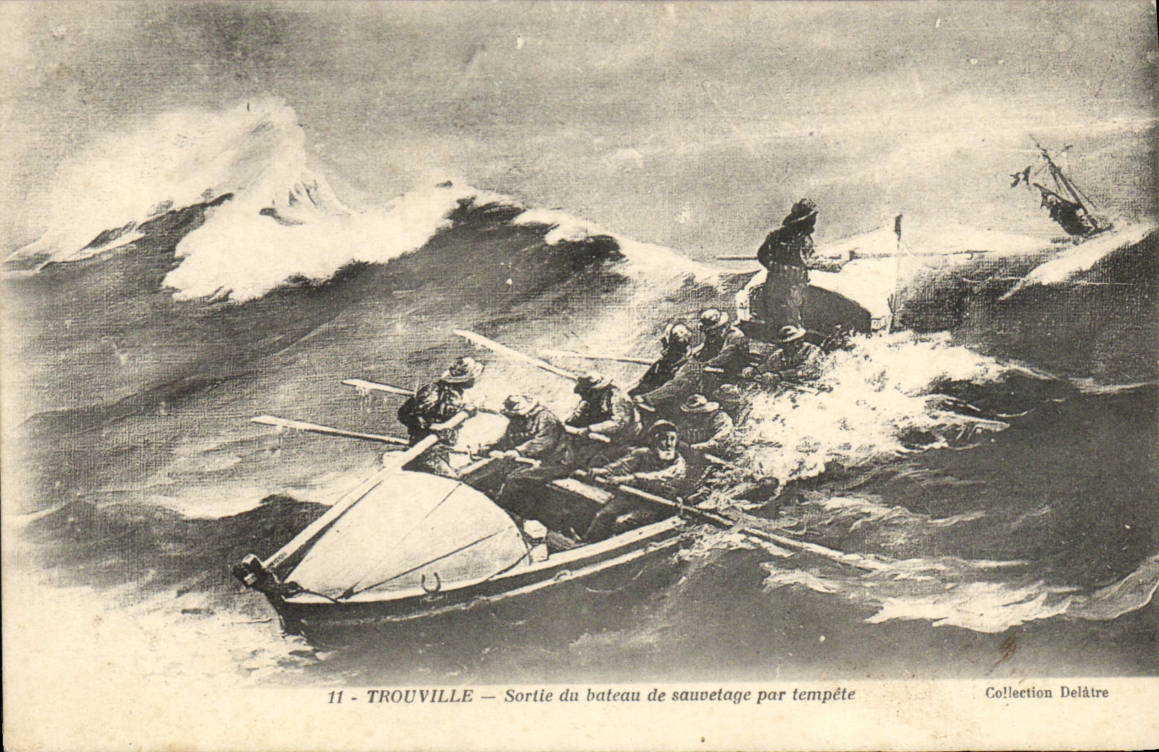 La POSTAL Trouville de la VENDIMIA dejó el bote salvavidas de Storm