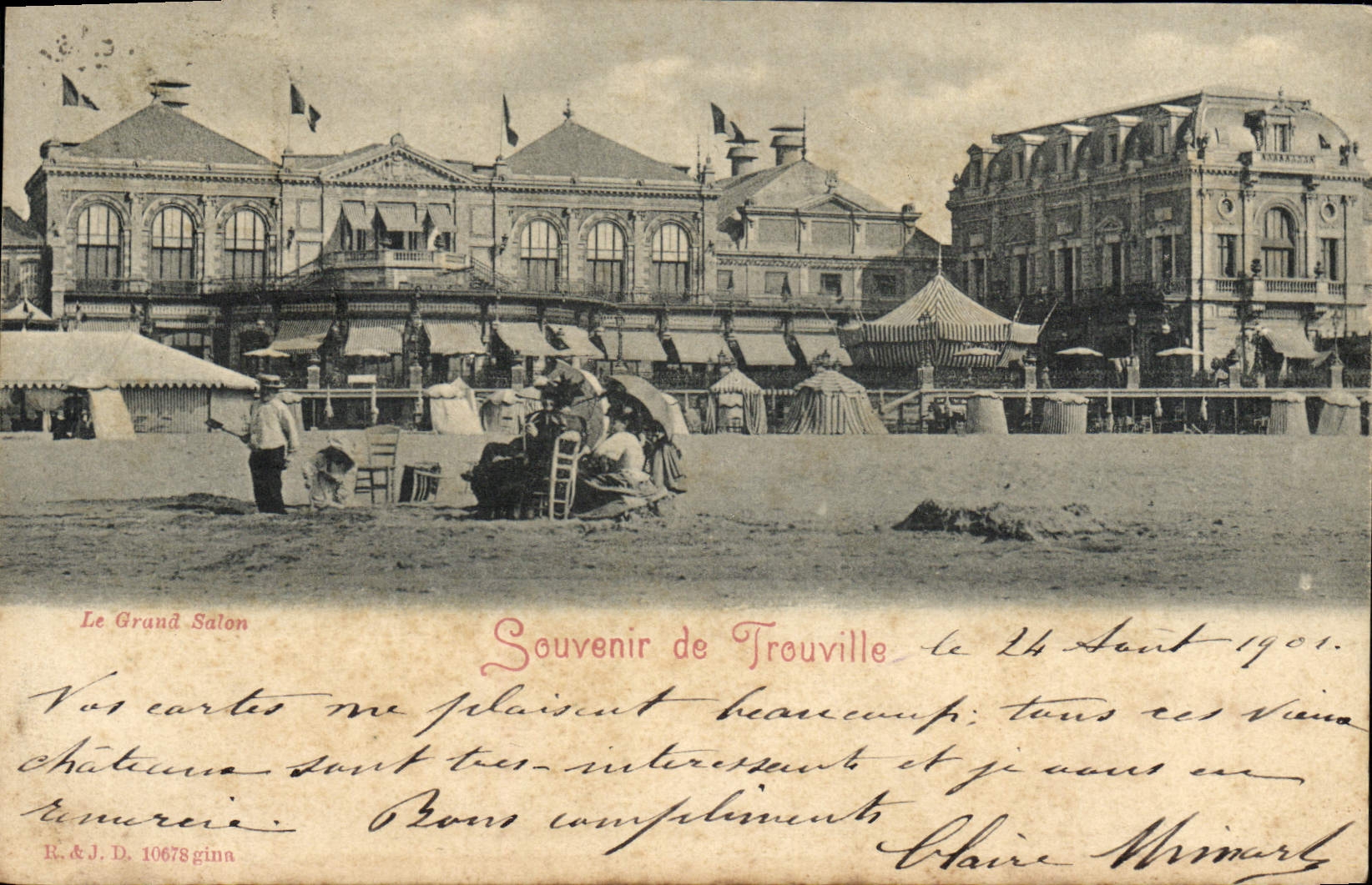 POSTAL de la VENDIMIA para recordar de Trouville la sala de estar grande