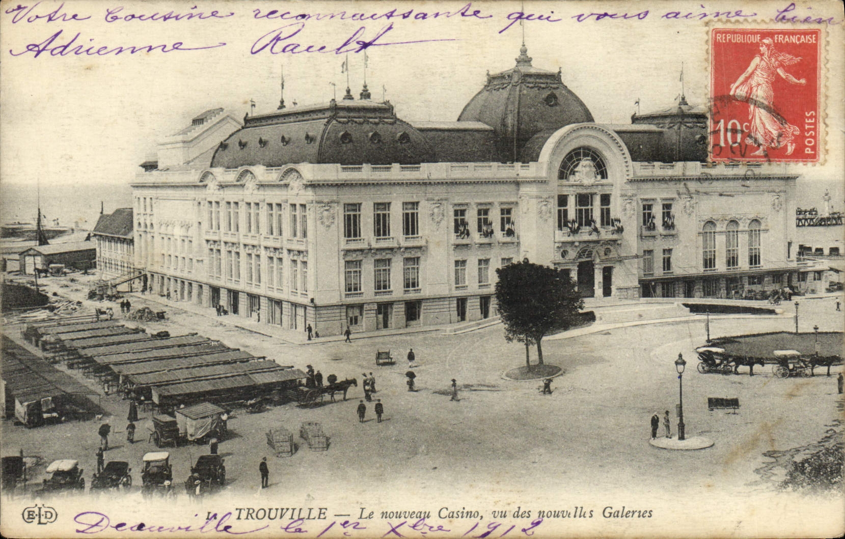 CPA Trouville Le nouveau casino vu des nouvelles galeries