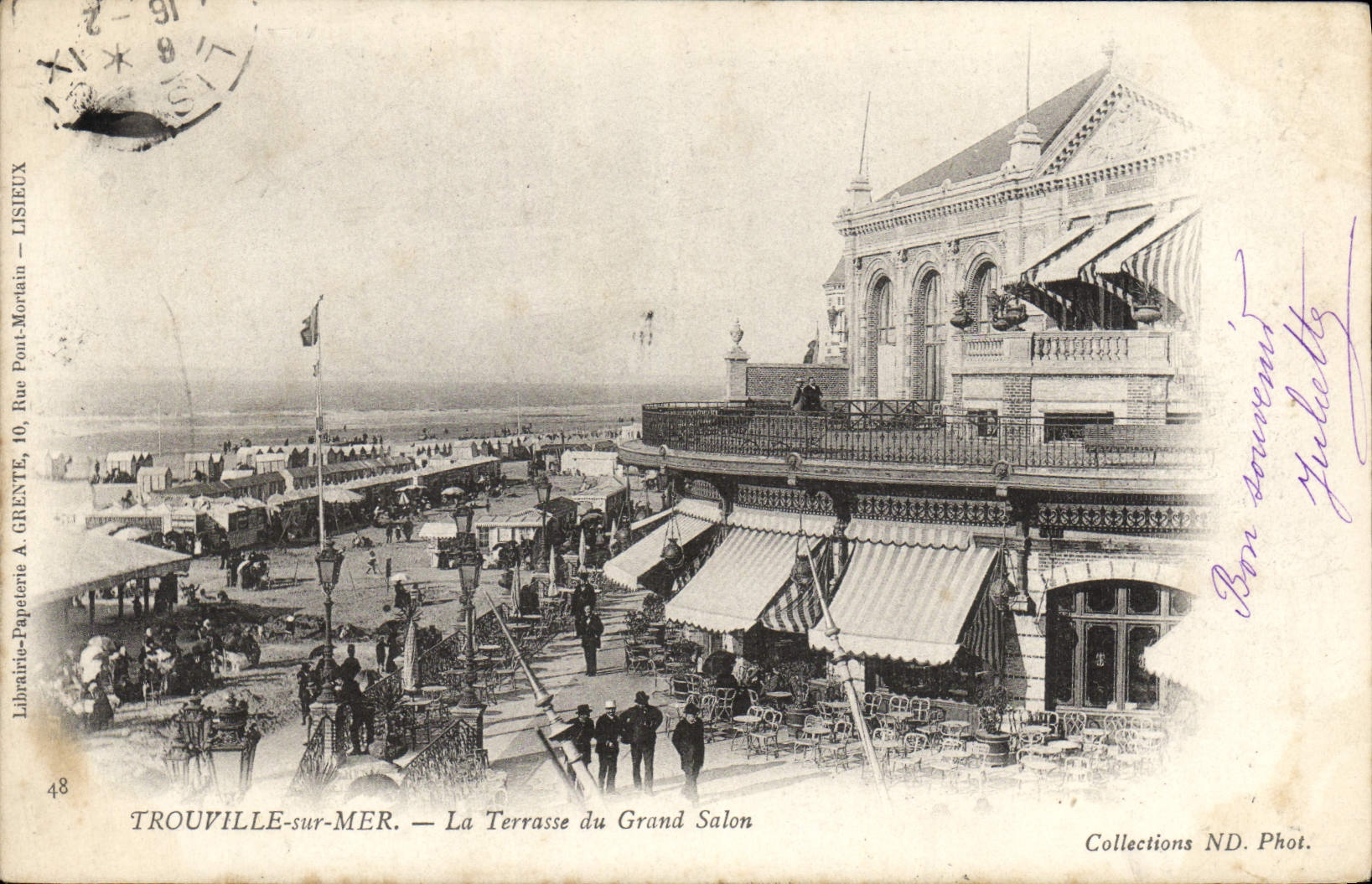 CPA Trouville Sur mer la terrasse du grand salon