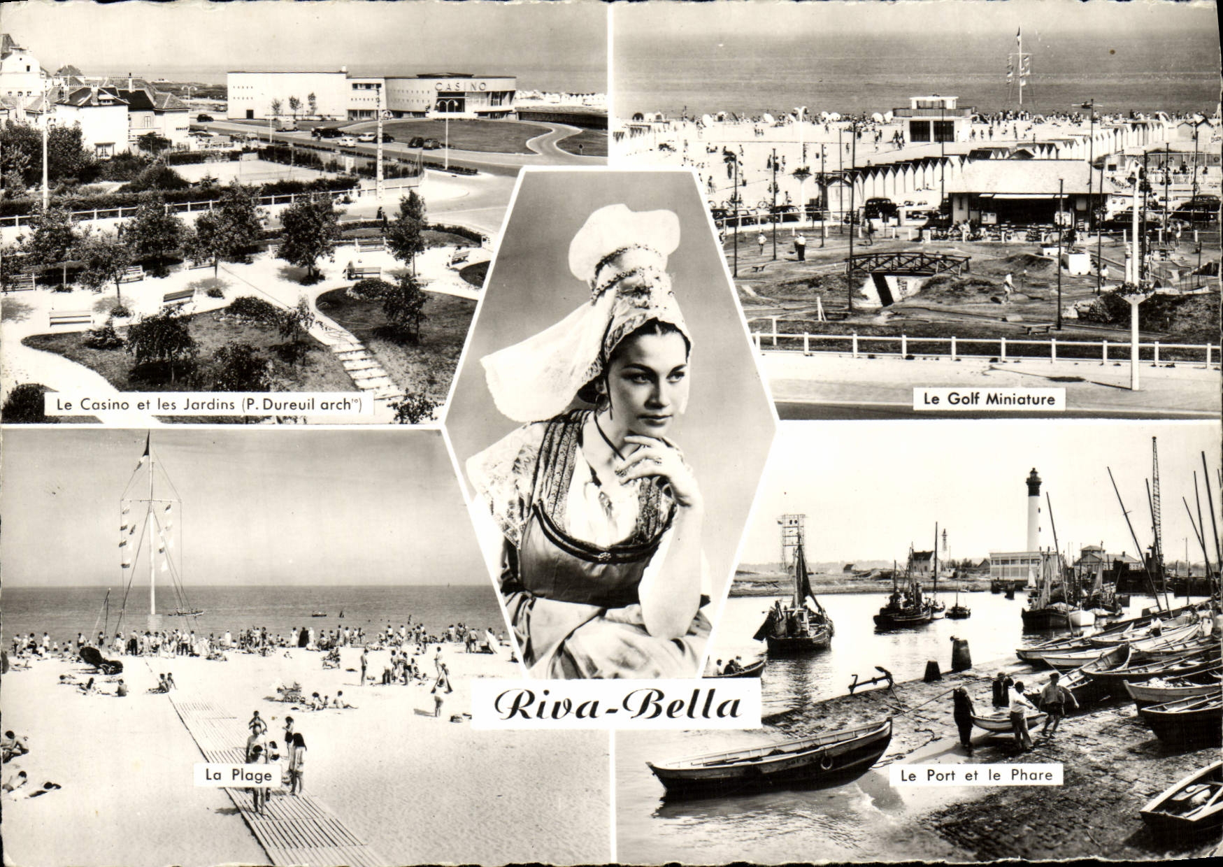 MODERN CARD Riva Bleated Golf Port and headlight the beach the casino and the gardens