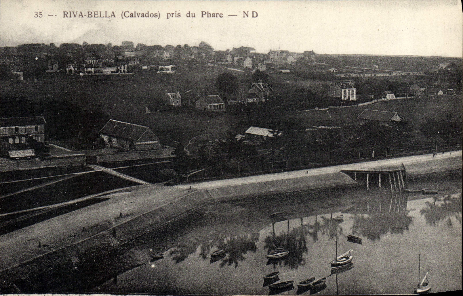 VINTAGE POSTCARD Riva bleated taken headlight