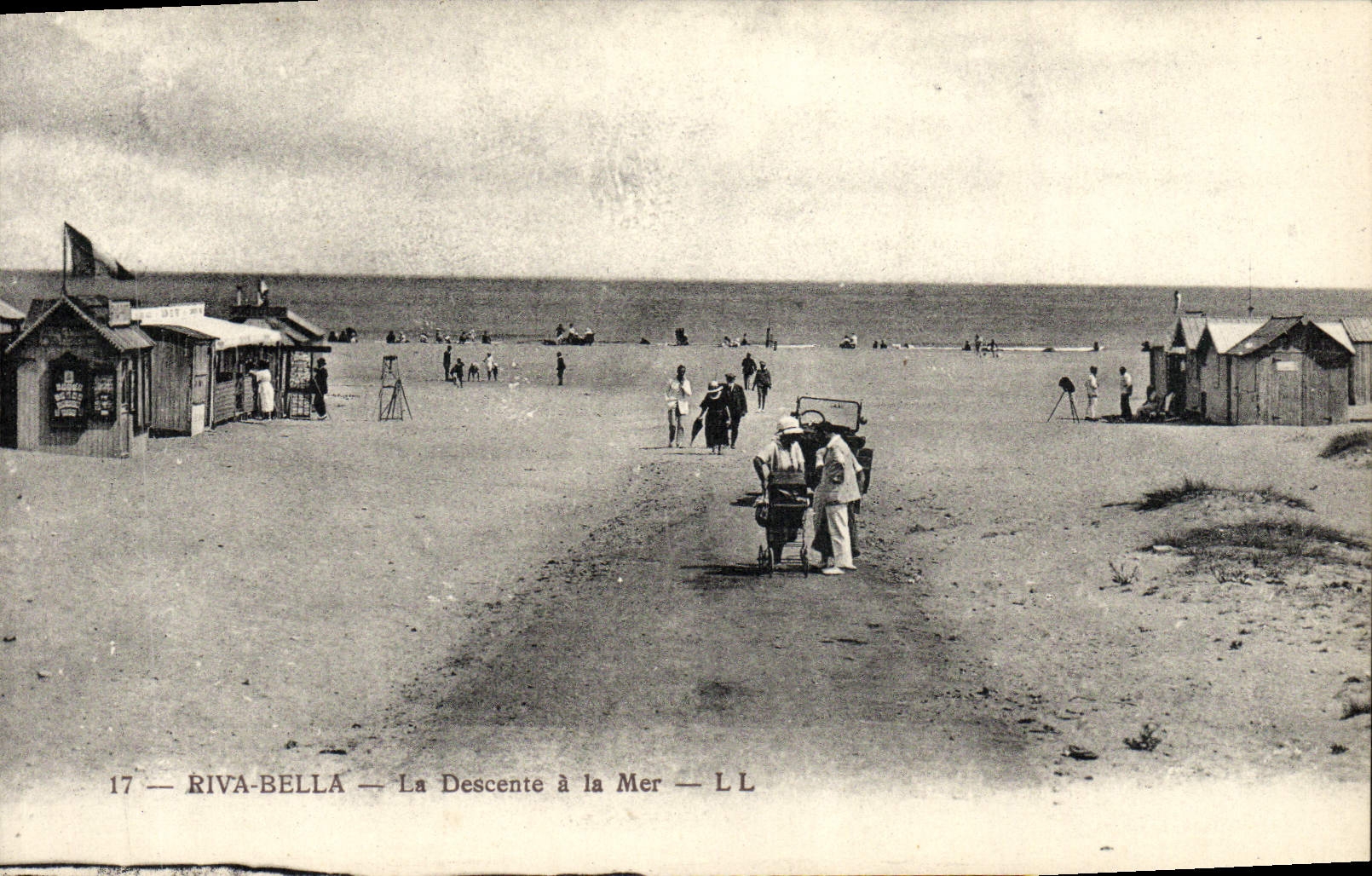 VINTAGE POSTCARD Riva Bleated the descent with the sea