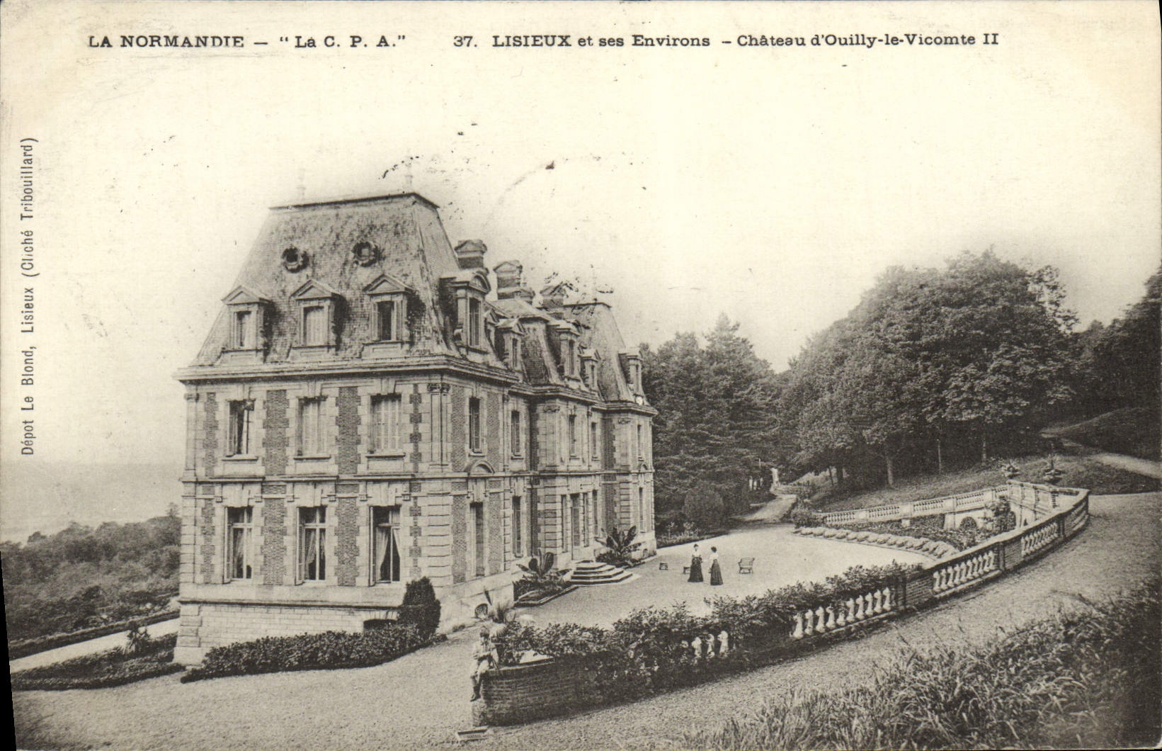 VINTAGE POSTCARD Normandy Lisieux and its surroundings castle of Ouilly the Viscount