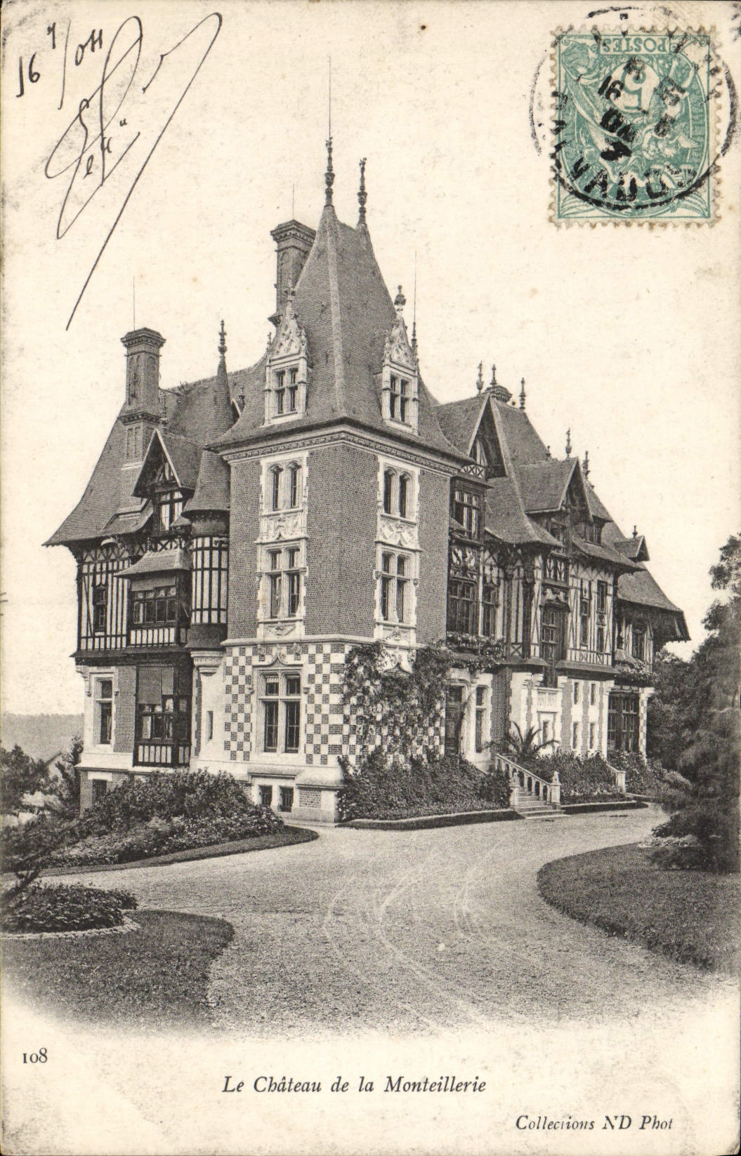 VINTAGE POSTCARD the castle of Monteillerie