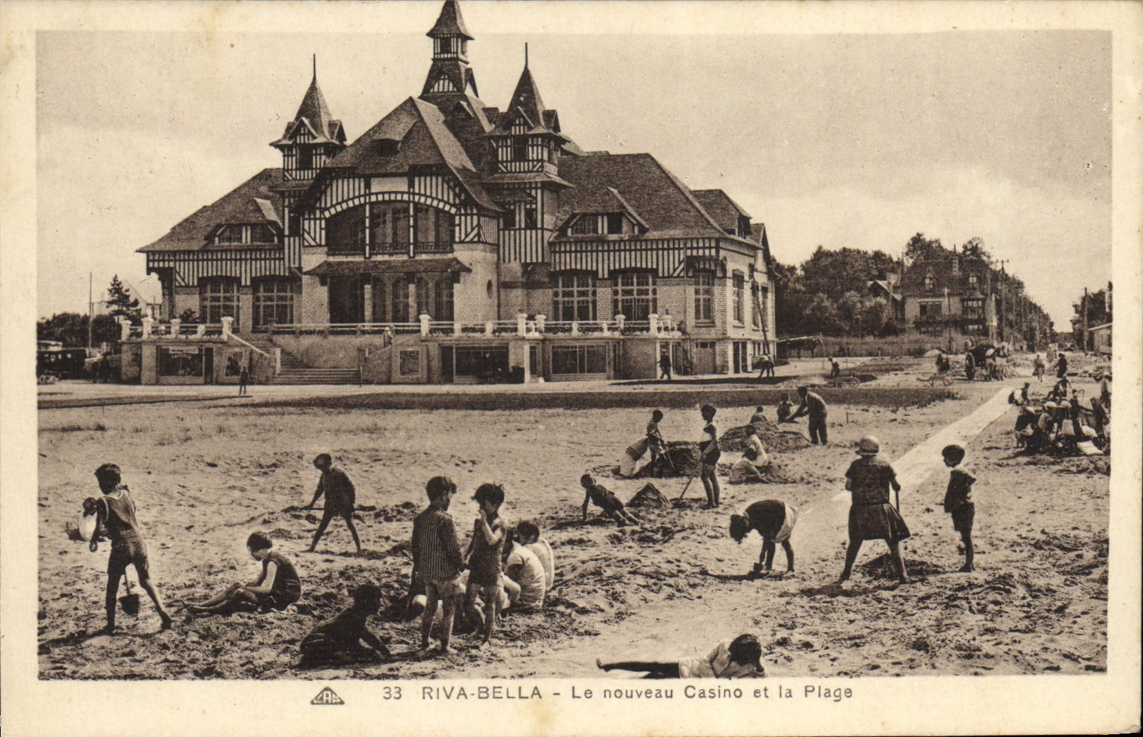 CPA Riva bella le nouveau casino et la plage Enfants