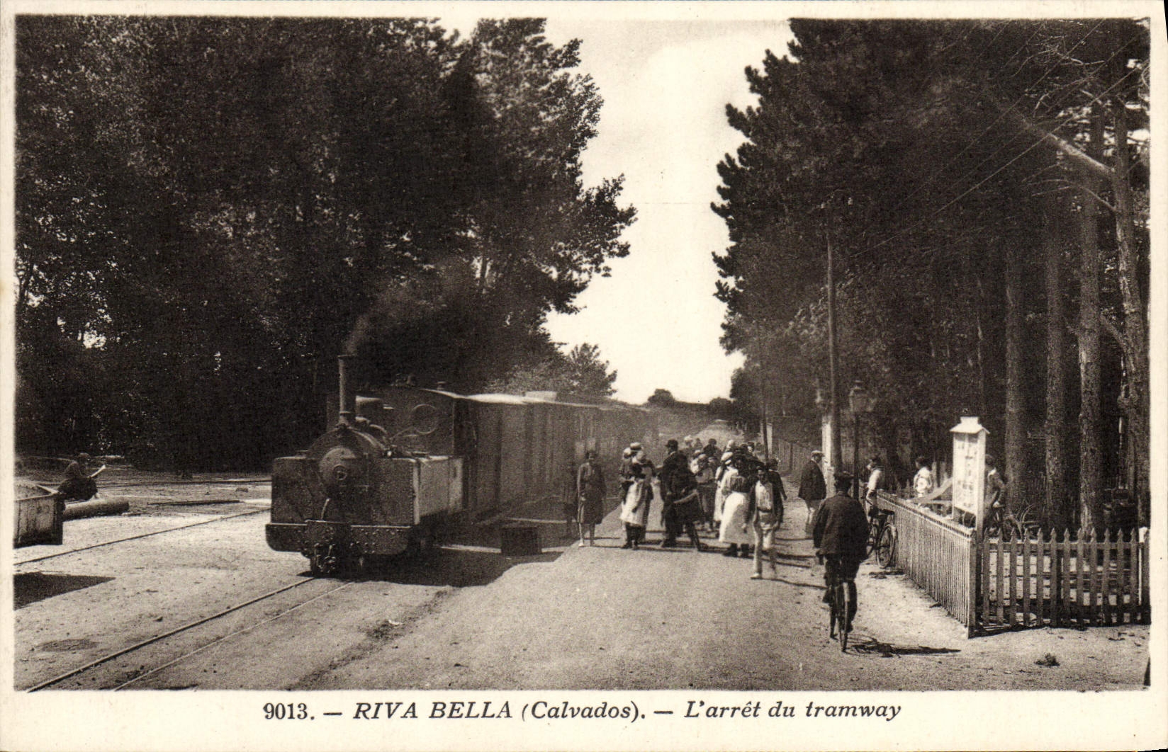 VINTAGE POSTCARD Riva bleated the Stopping of the Train tram