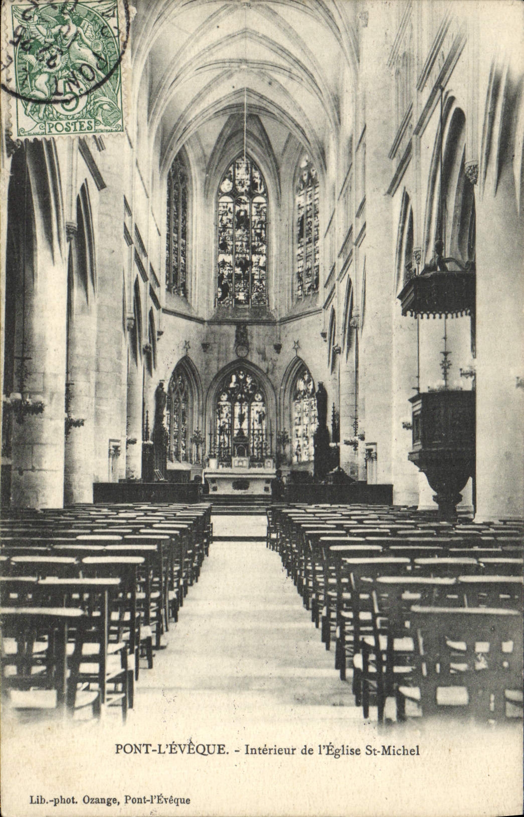 CPA Pont L'Eveque Interieur de l'eglise st michel