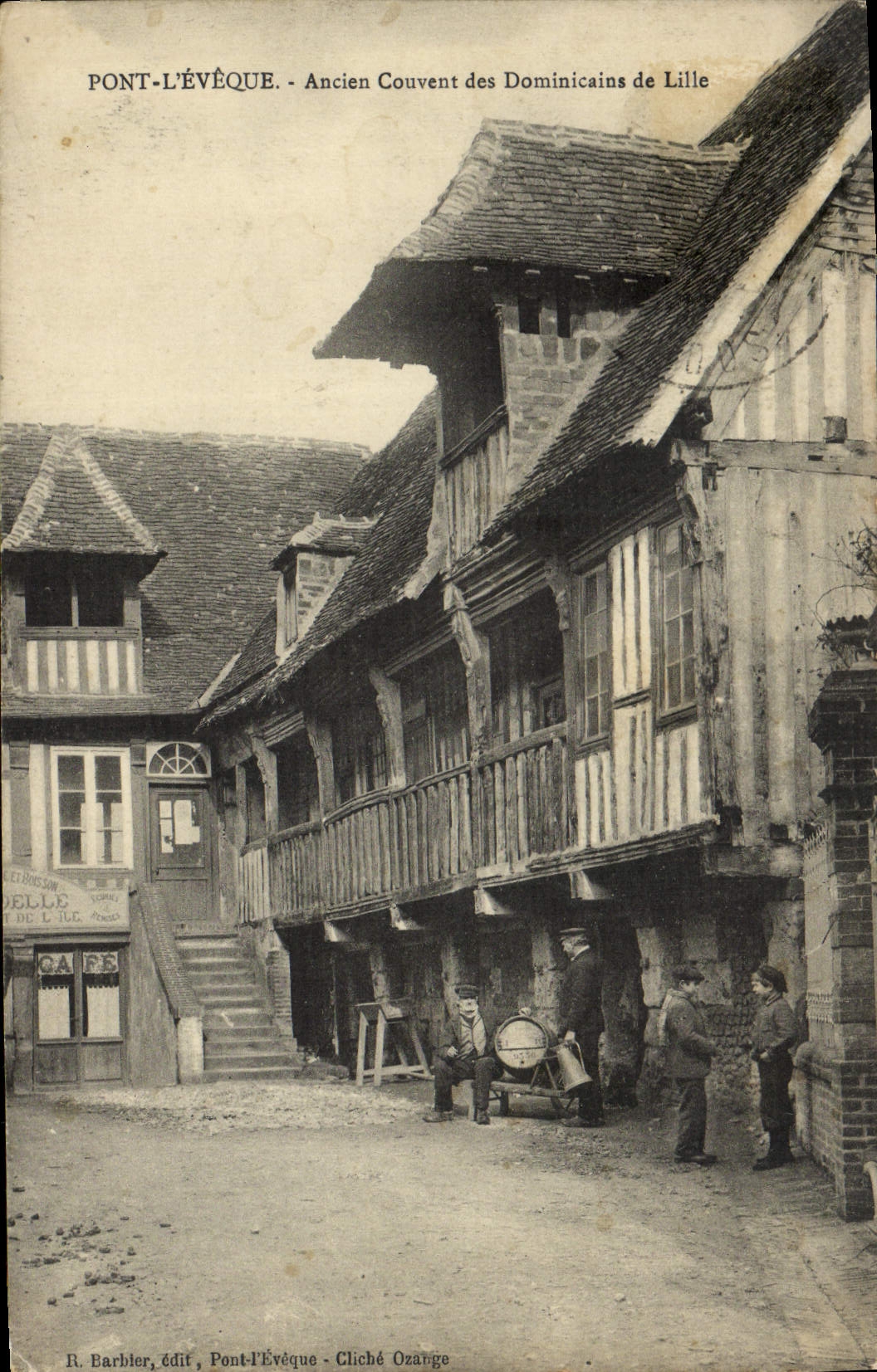 VINTAGE POSTCARD Old Pont-l'Ev4eque cheese brood the Dominican ones of Lille
